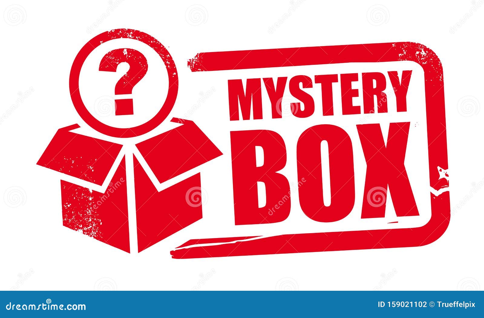 Mystery Box Rubber Stamp Template with Question Mark Stock Vector -  Illustration of symbol, mark: 159021102