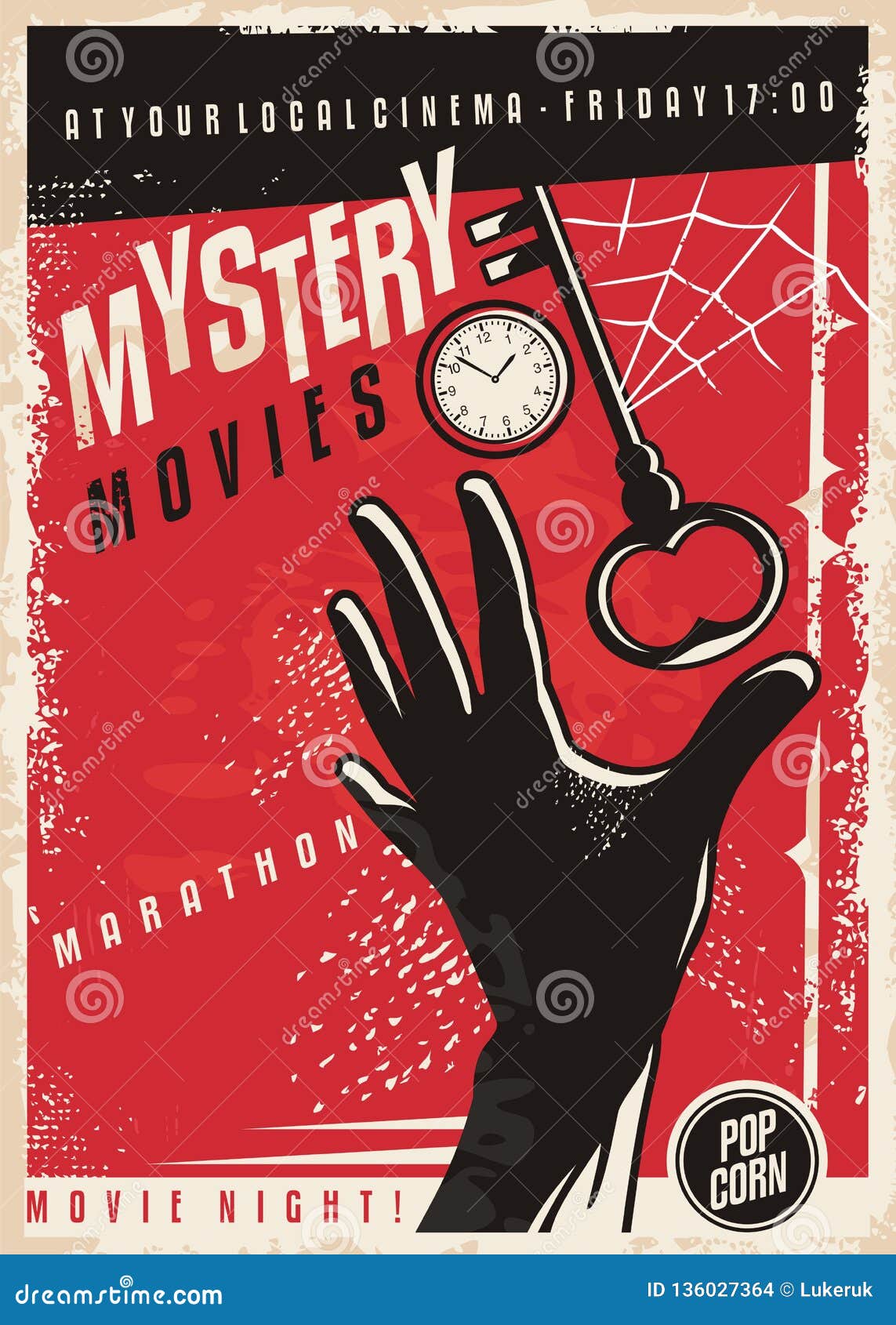 mystery movies marathon retro cinema poster 