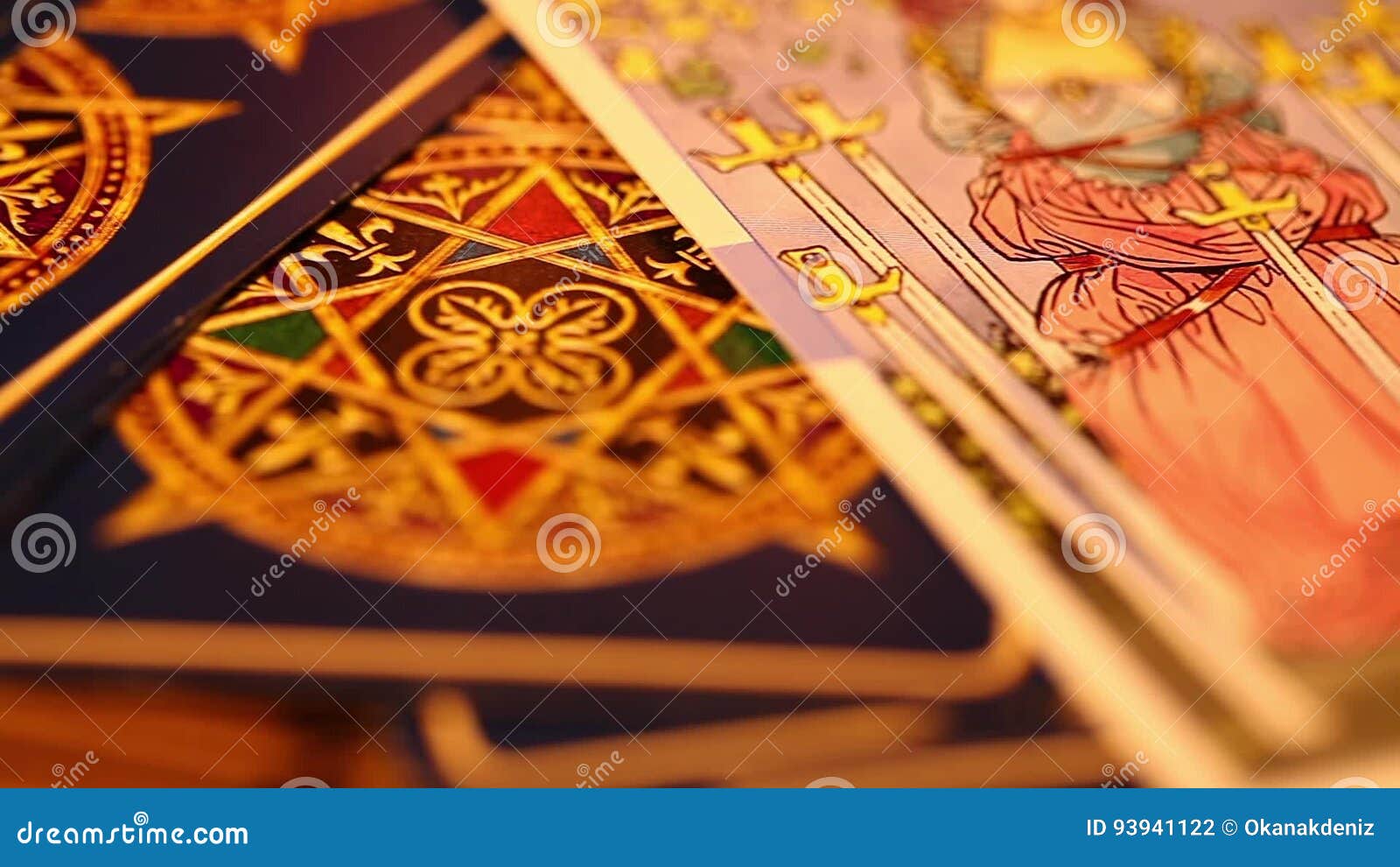 Mystic Tarot Cards Reading Future Stock Footage Video of hand