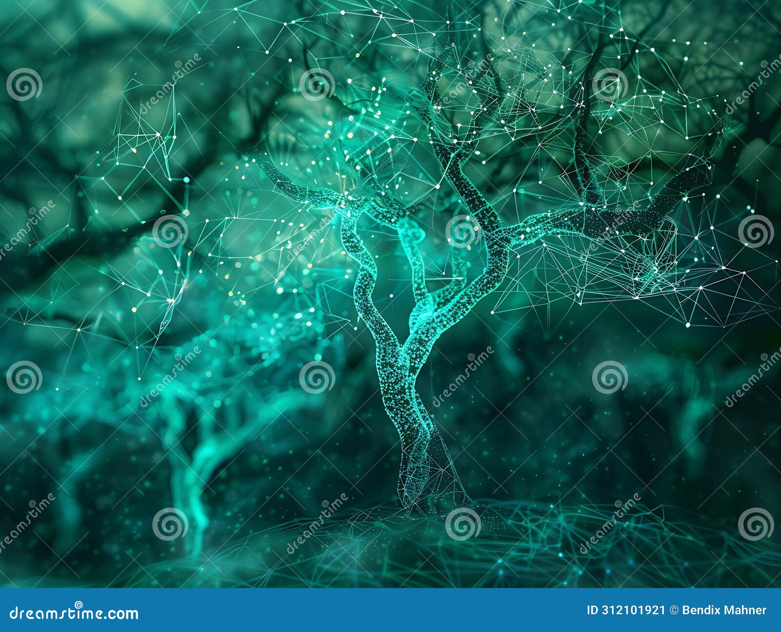 Enchanting Mystical Forest: Unveiling Secrets Stock Photo 