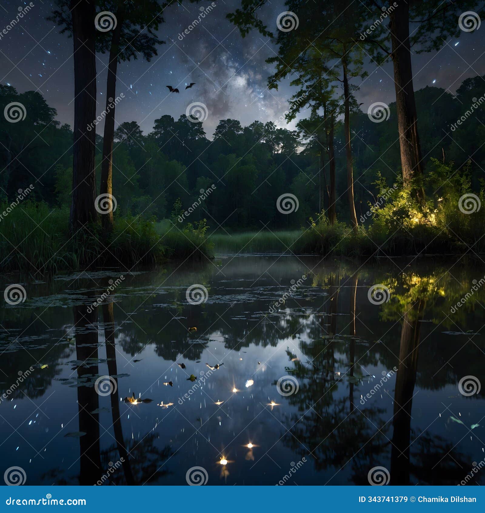 mystical dusk: botstein's bats over a calm oasis