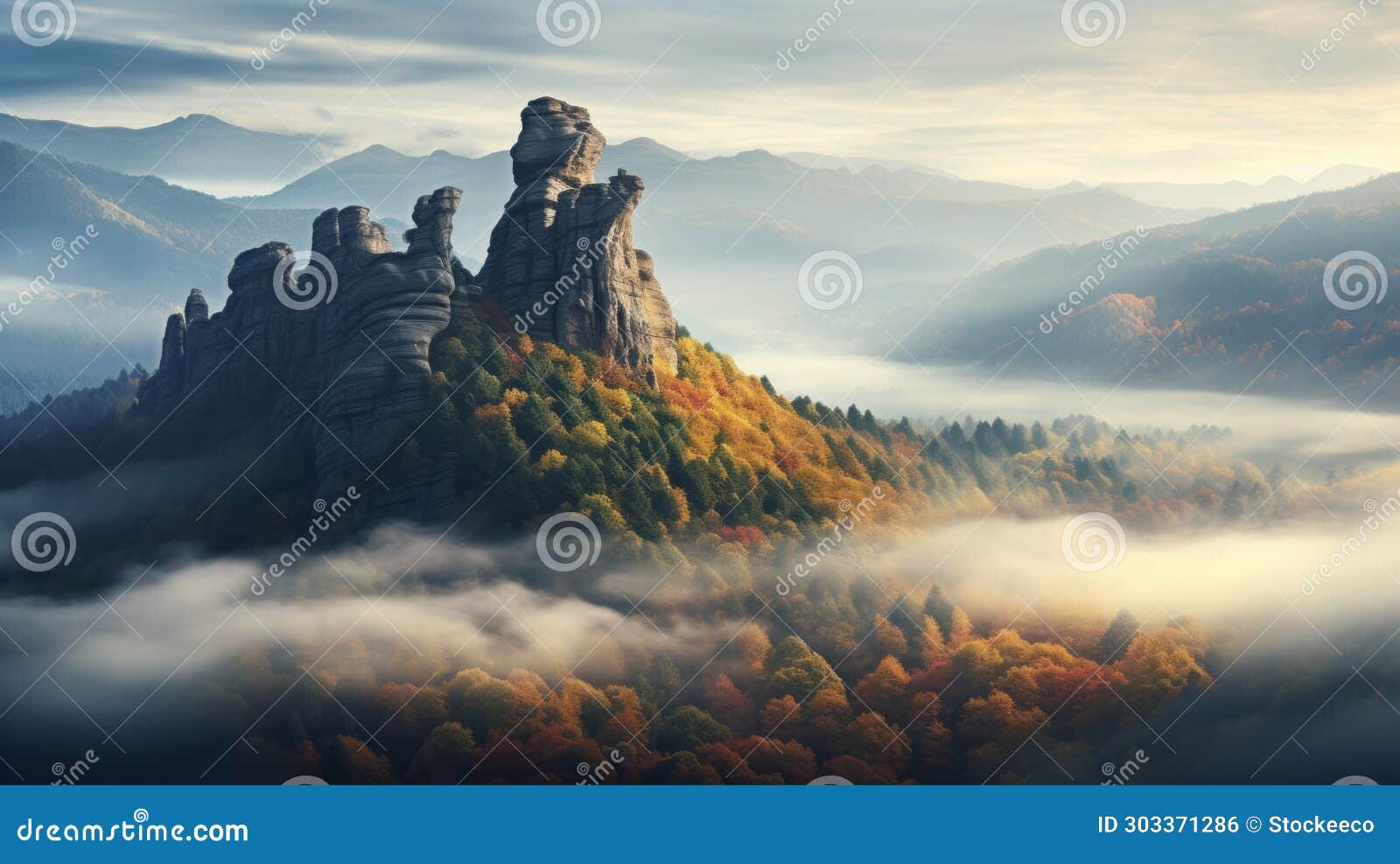mystical foggy butte: a neo-romanticism inspired autumn wonderland