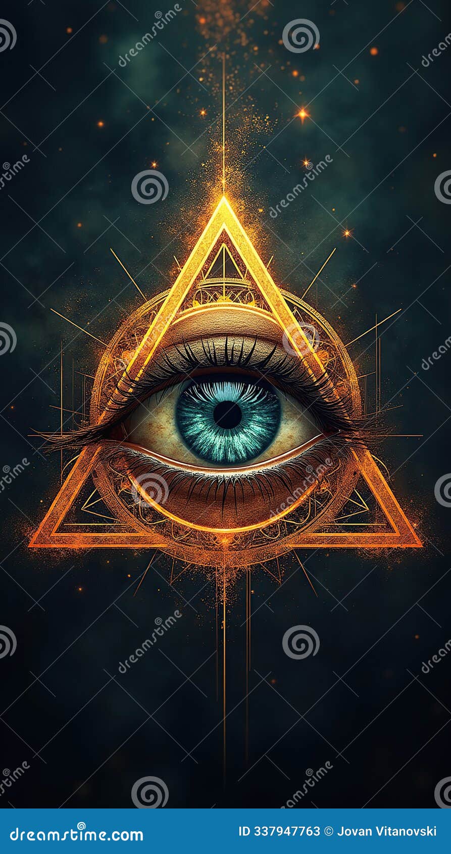 All-seeing Eye within Sacred Geometry Illuminati Triangle Design Stock  Illustration - Illustration of enigmatic, allseeing: 337947763, image size:893x1690