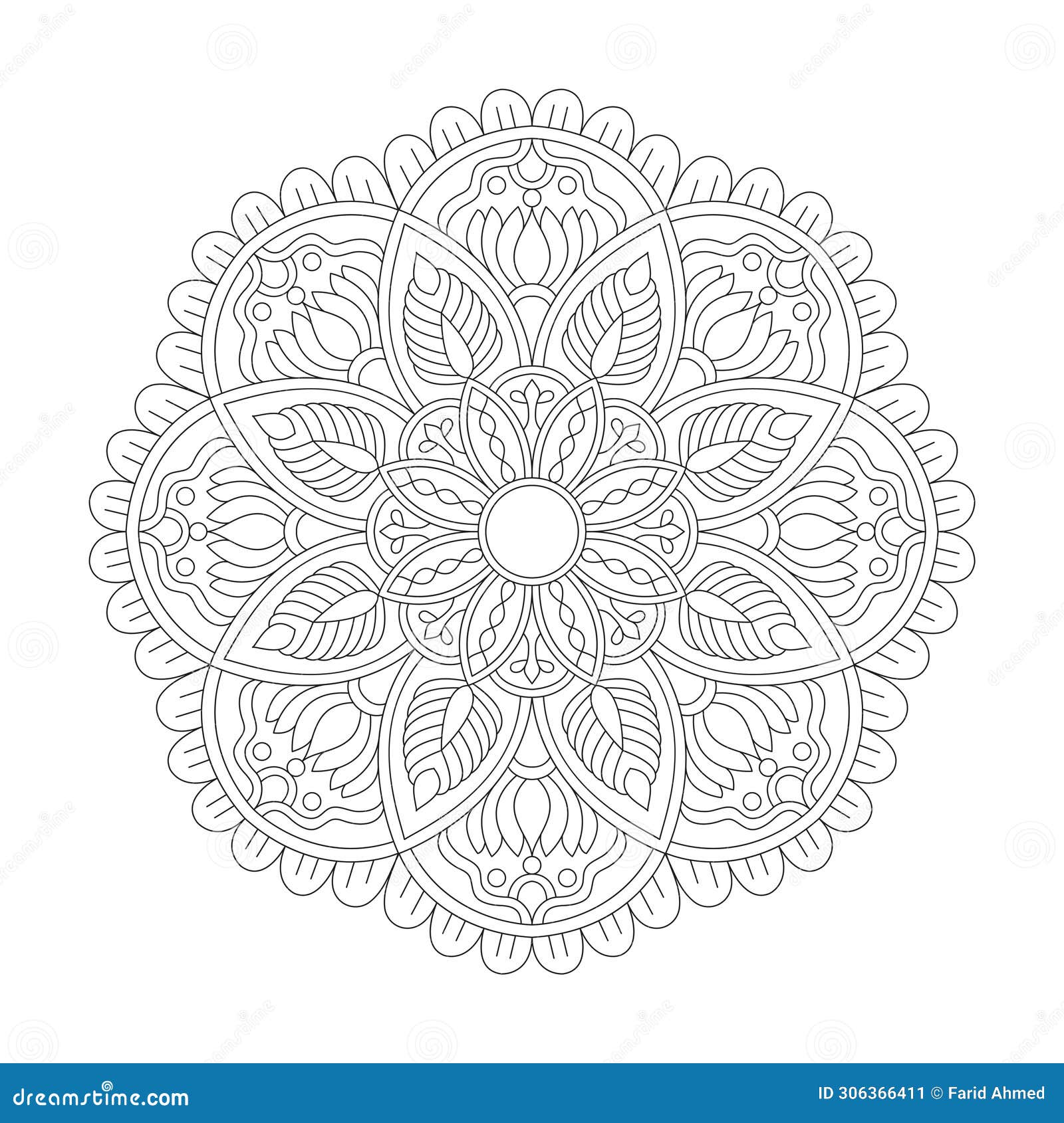 mystical ornamen mandala coloring book page for kdp book interior