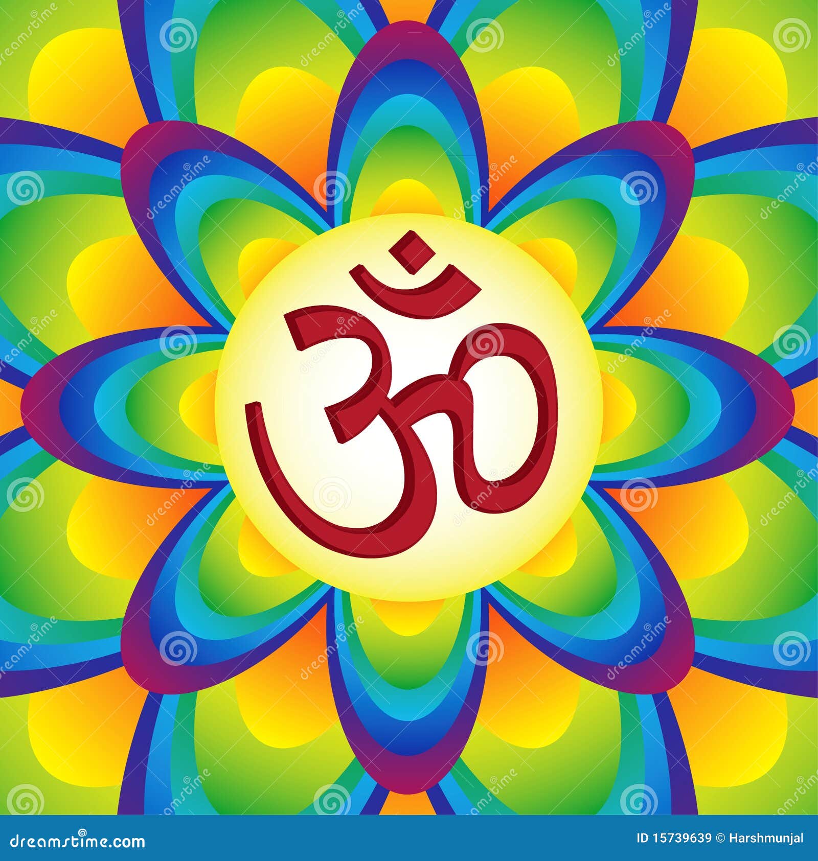 Devanagari Om Aum Symbol Yoga Meditation Buddhism Hinduism Hindu