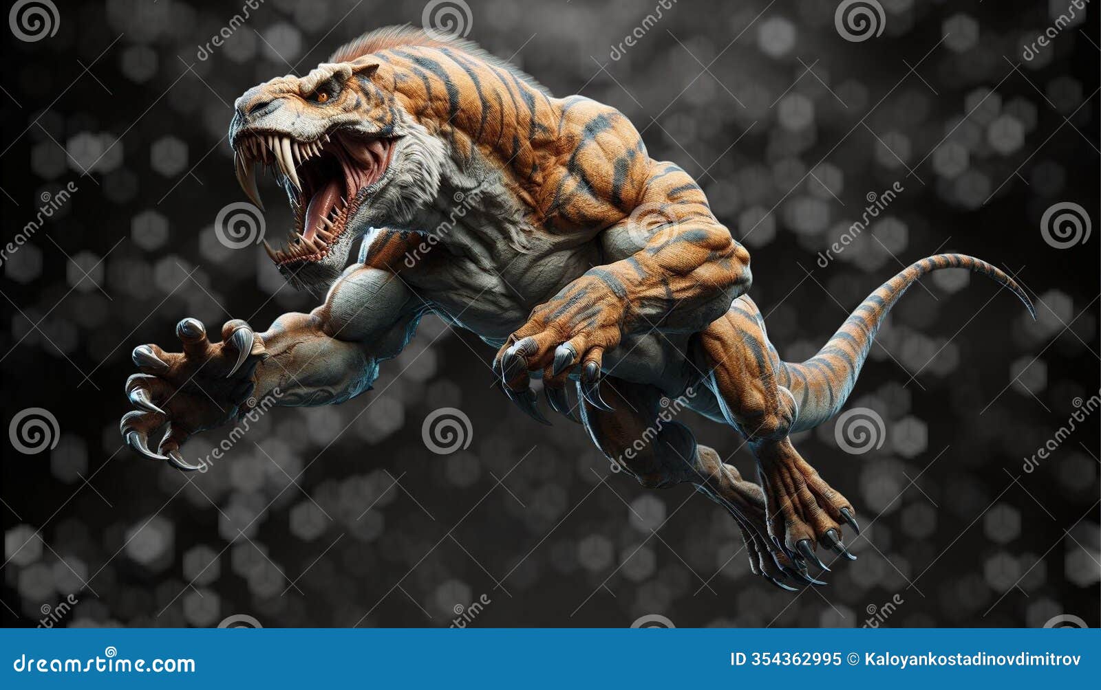 the mystical tiger-dinosaur, latin name: felisaurus mysticus