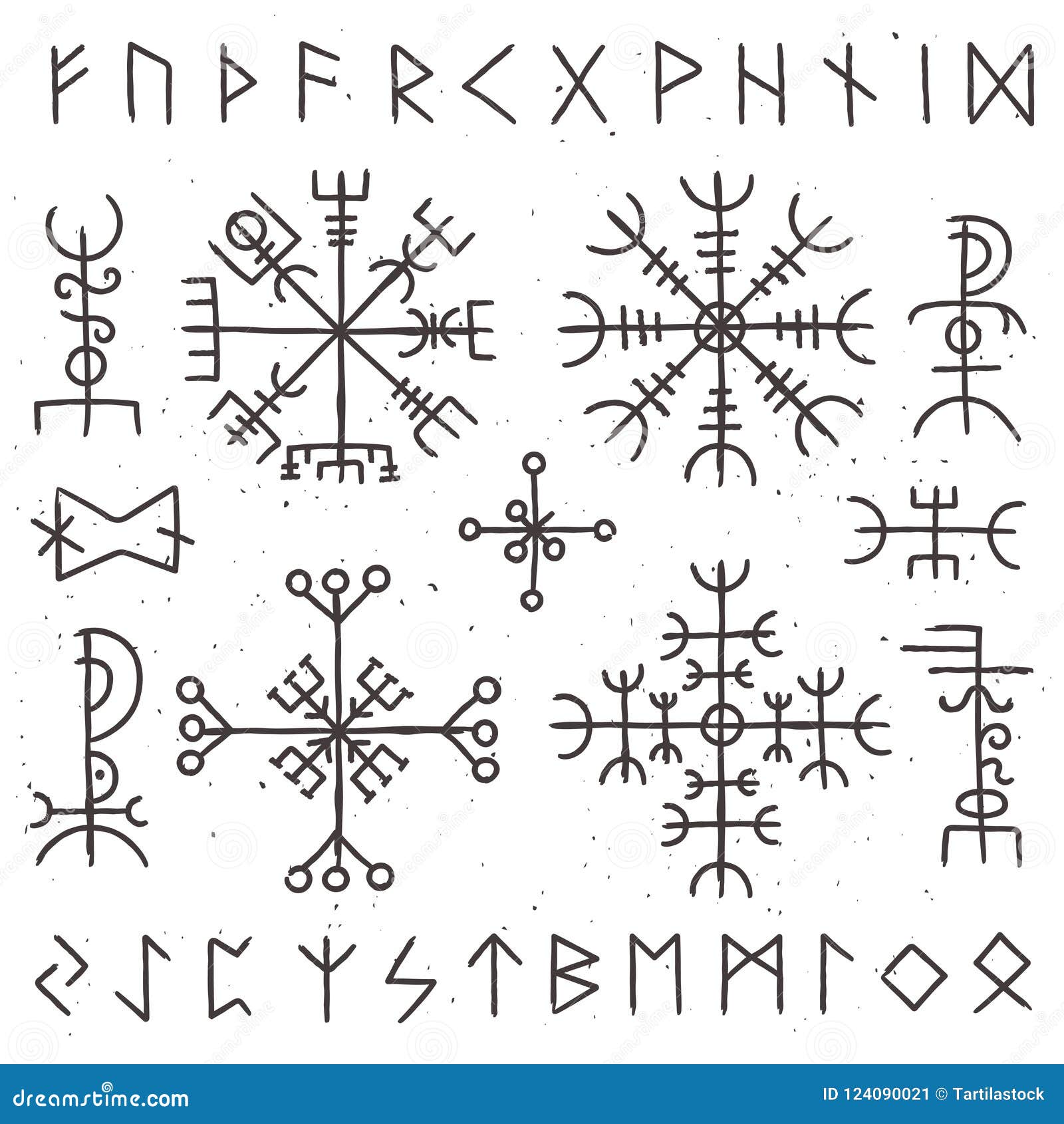 mystical viking runes. ancient pagan talisman, norse rune . mysticism awe  s