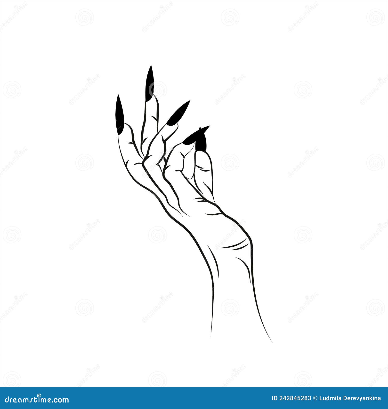 Mystical Witches Hand. Boho Style. Stock Vector - Illustration of ...