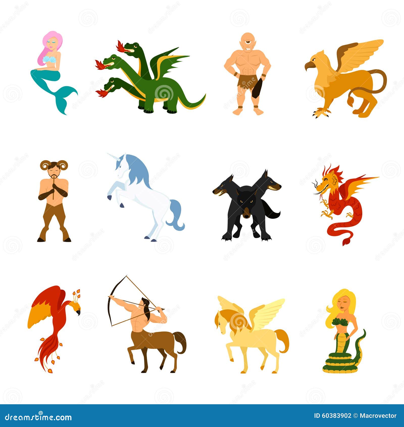 mythical creature images set