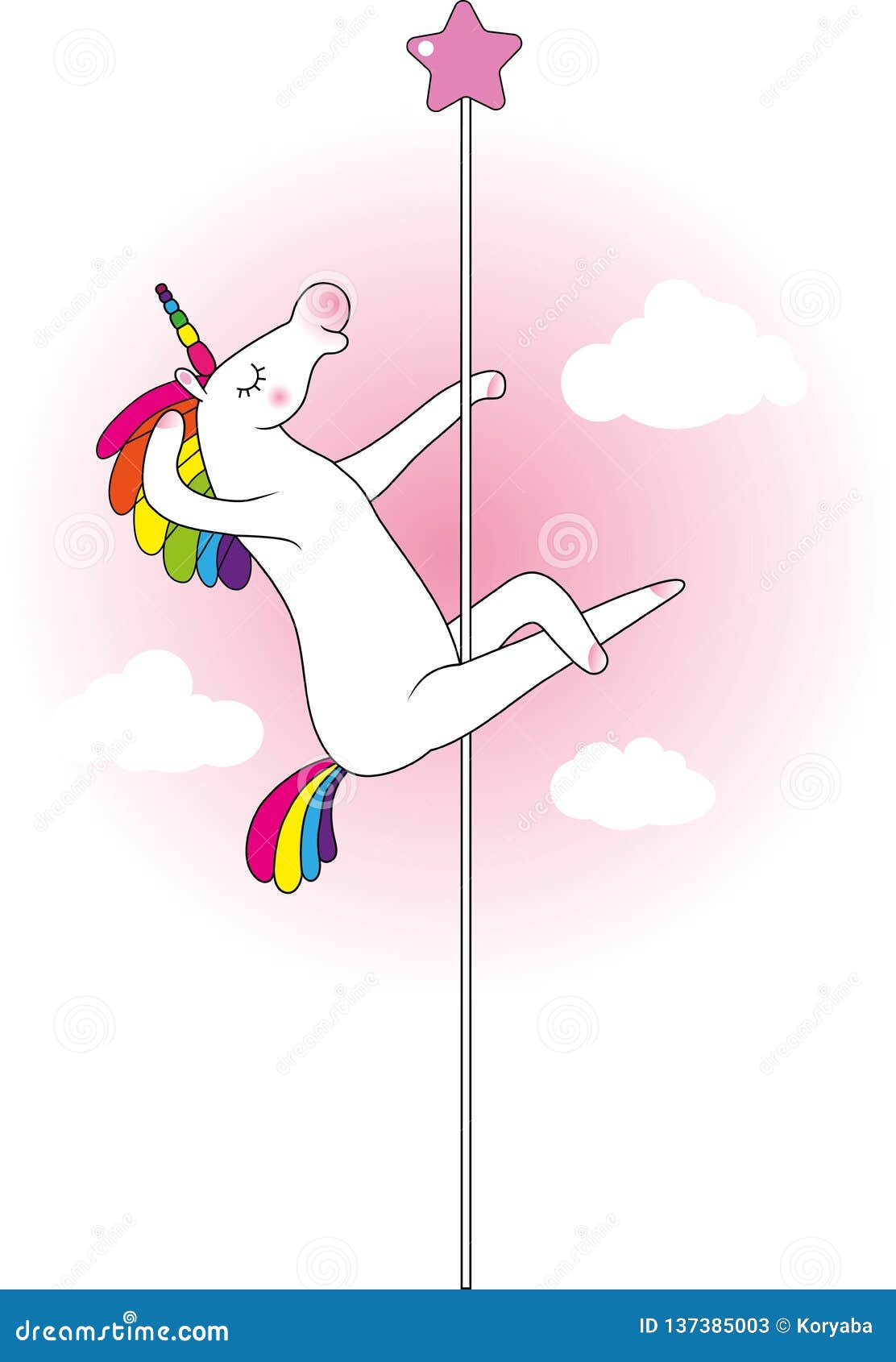 unicorn pole dancer