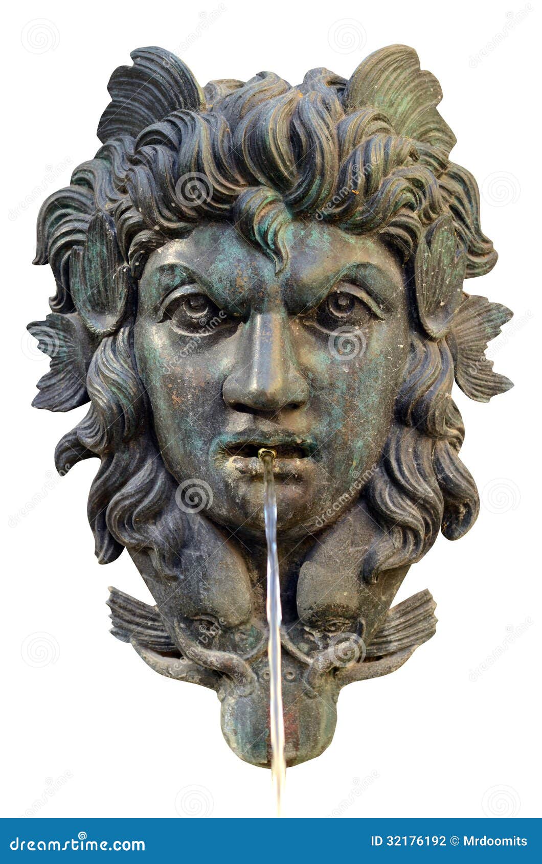 mythological fountain face