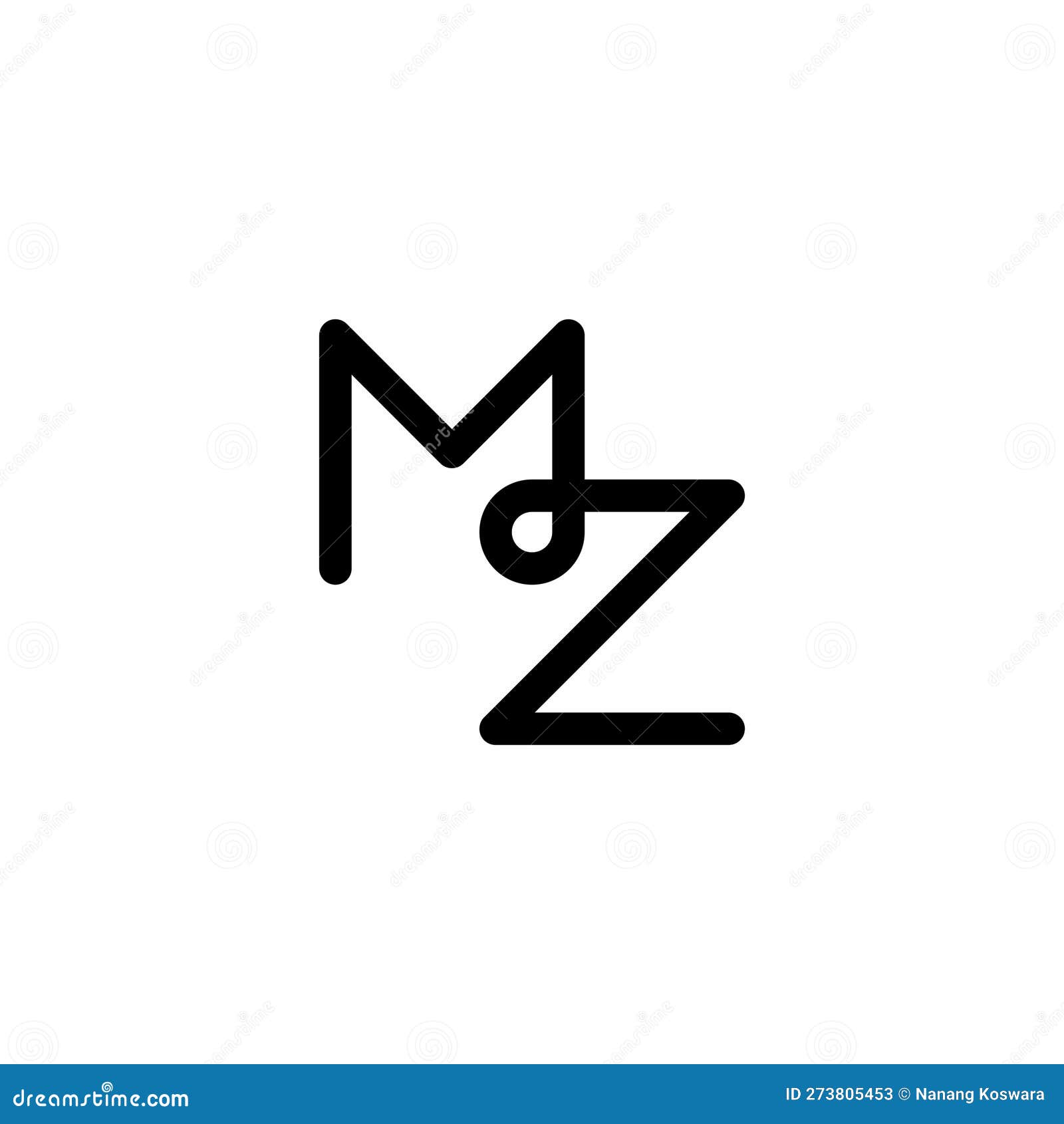 MONOGRAM Mz Vectores en stock y Arte vectorial  Monogram logo letters,  Stylish alphabets, Monogram
