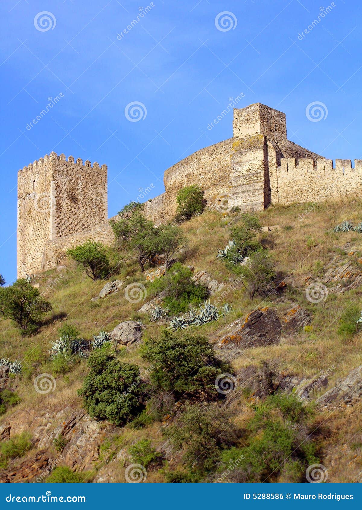 MÃ©rtola Castle stock photo. Image of high, vacation, alentejo 5288586