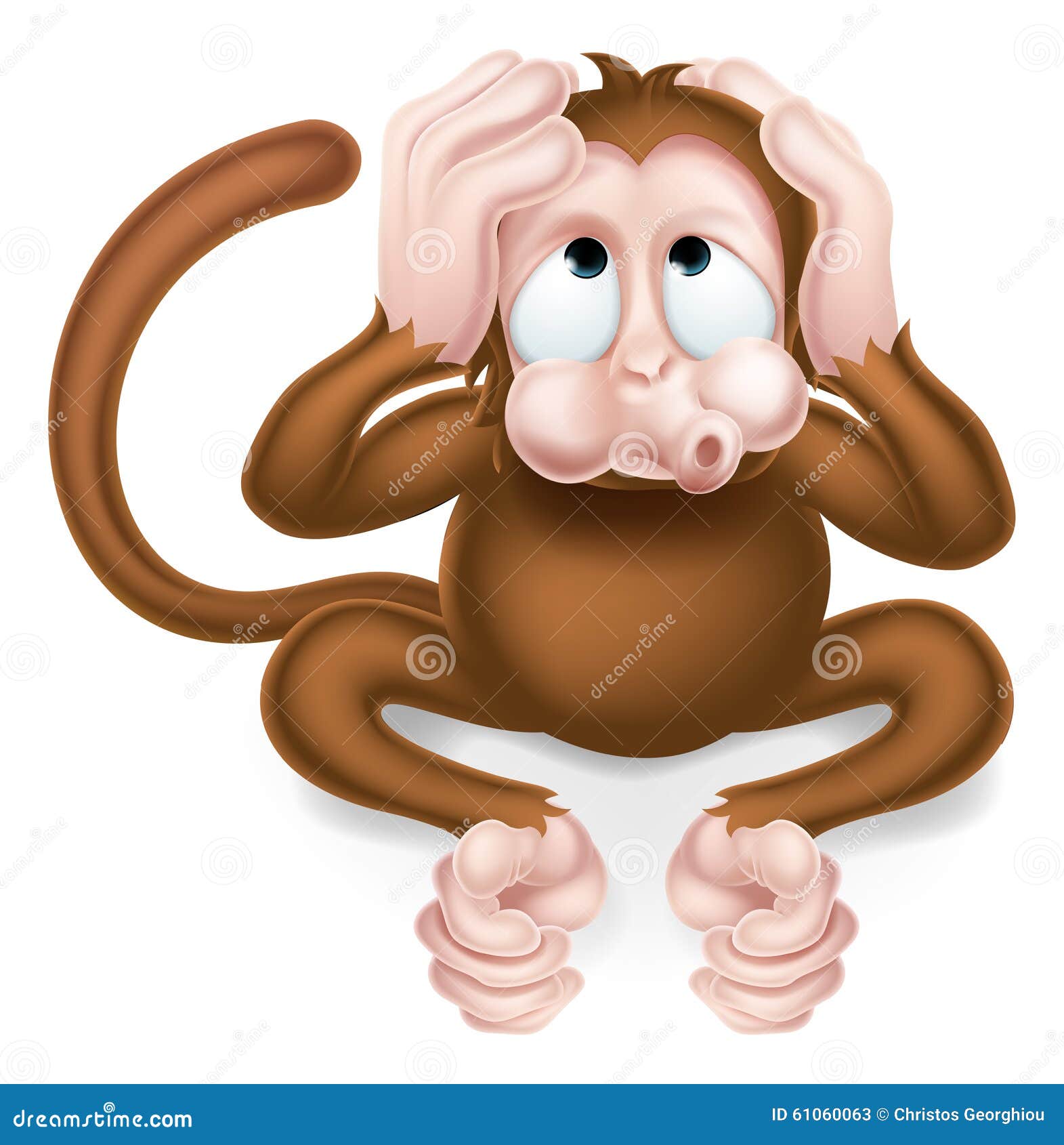 Vetor Dos Desenhos Animados Macaco Engraçado Clip Art Material De