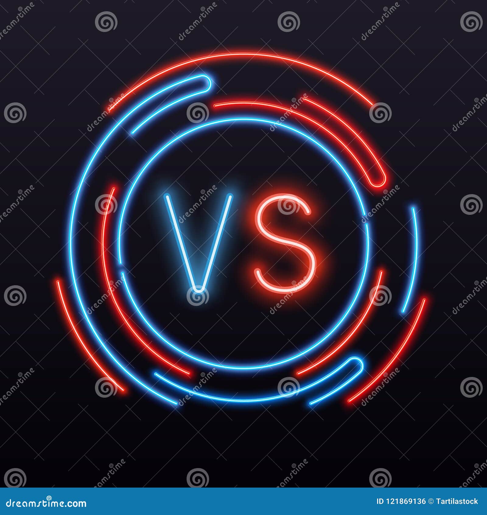 Vetores de Vs Ou Versus Ícone Isolado Símbolo Da Confrontação