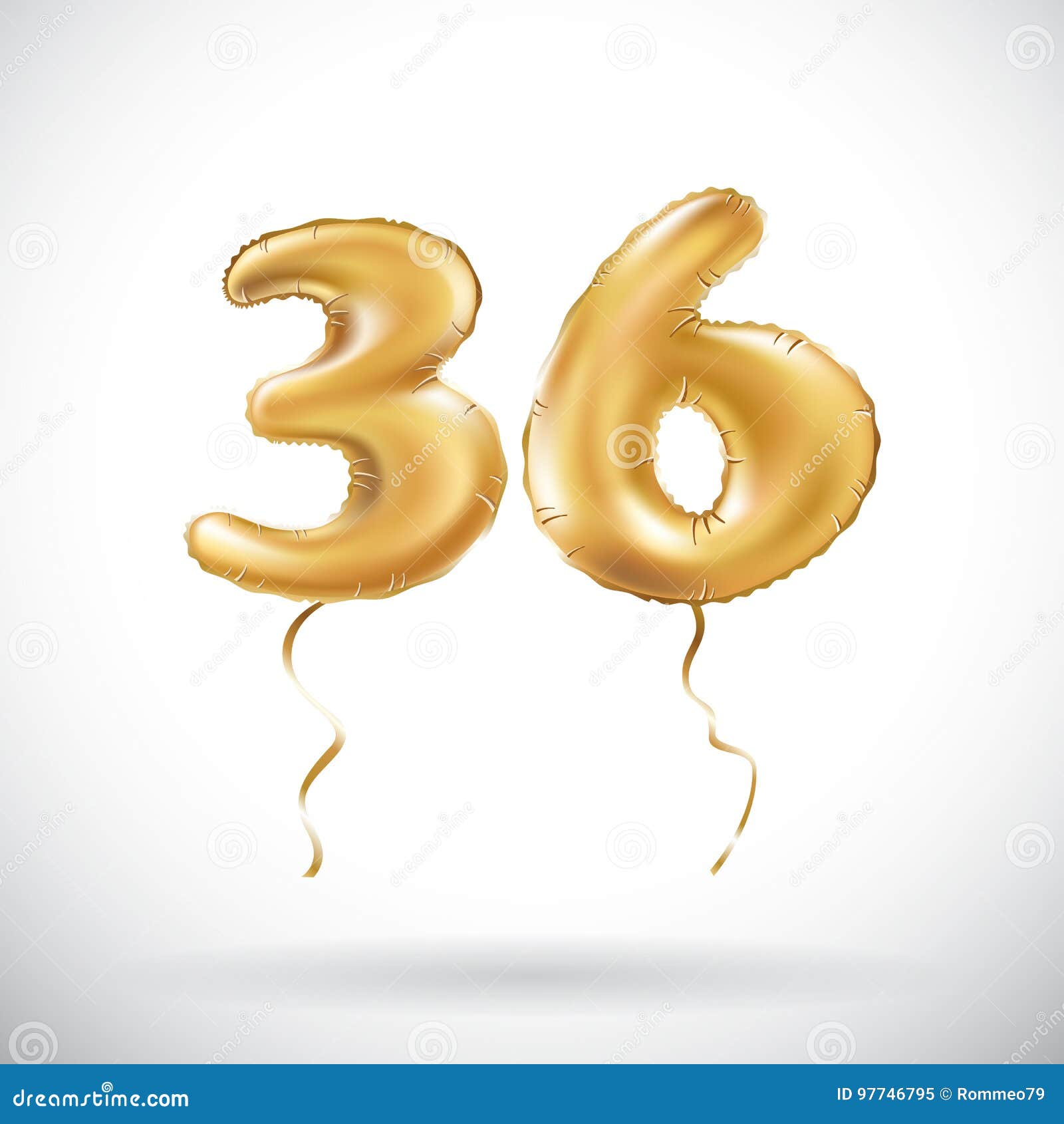 Ilustração 3d do número dourado sessenta ou 60 isolado no fundo branco com  sombra