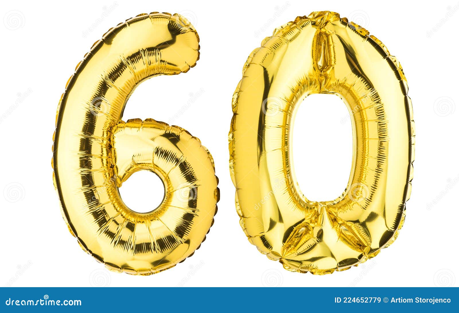 Globo 60 cumpleaños dorado