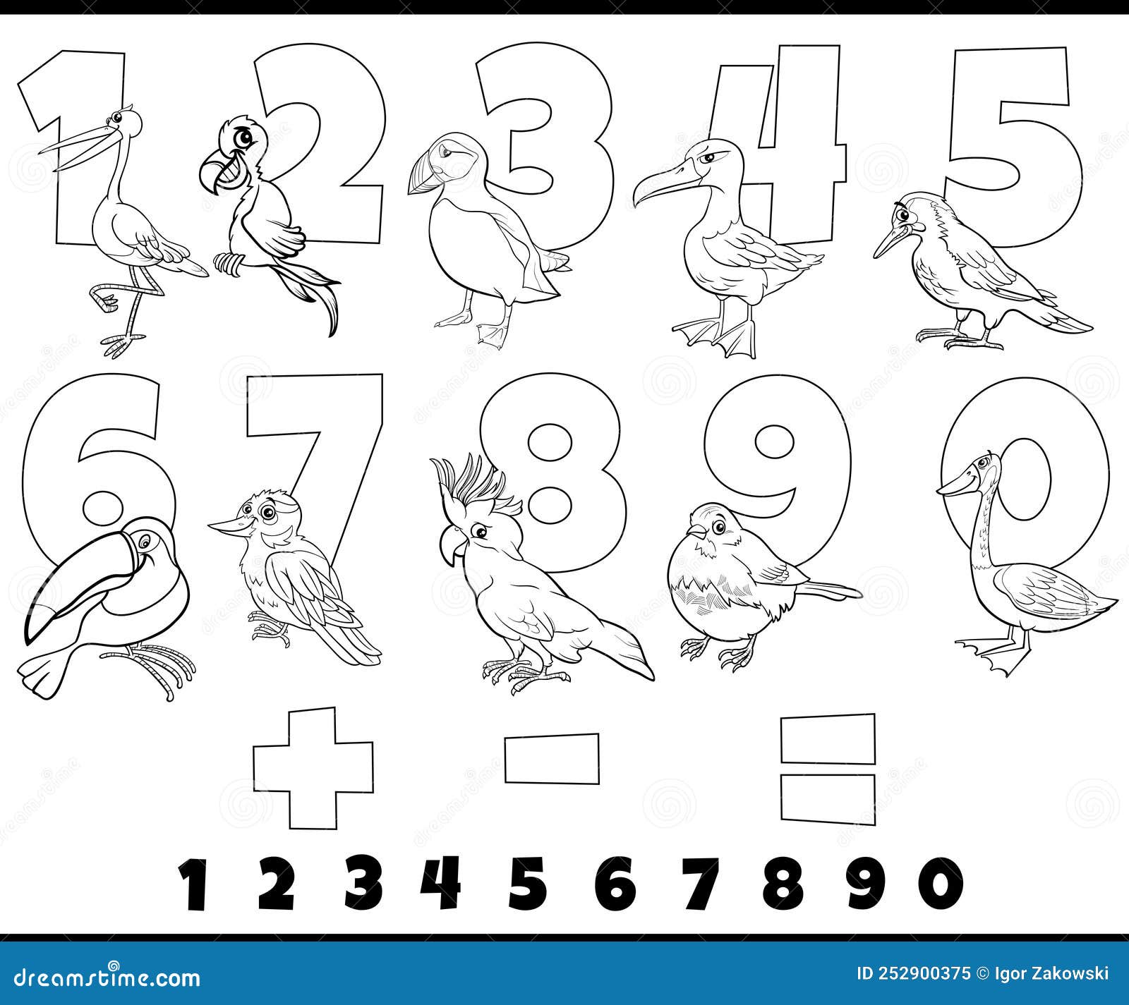 Animais para colorir por números