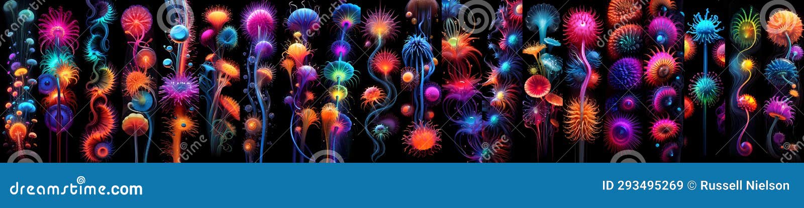 an extensive ultra-wide montage revealing the mesmerizing world of ferrofluids
