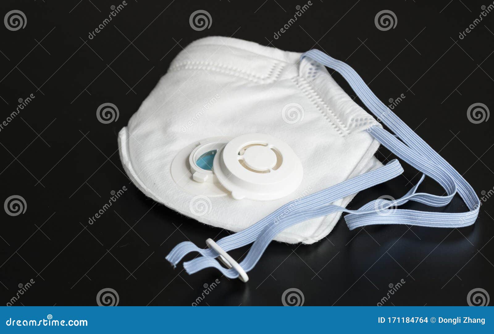The N95 Mask,placed on Black Background View Stock Photo Image of