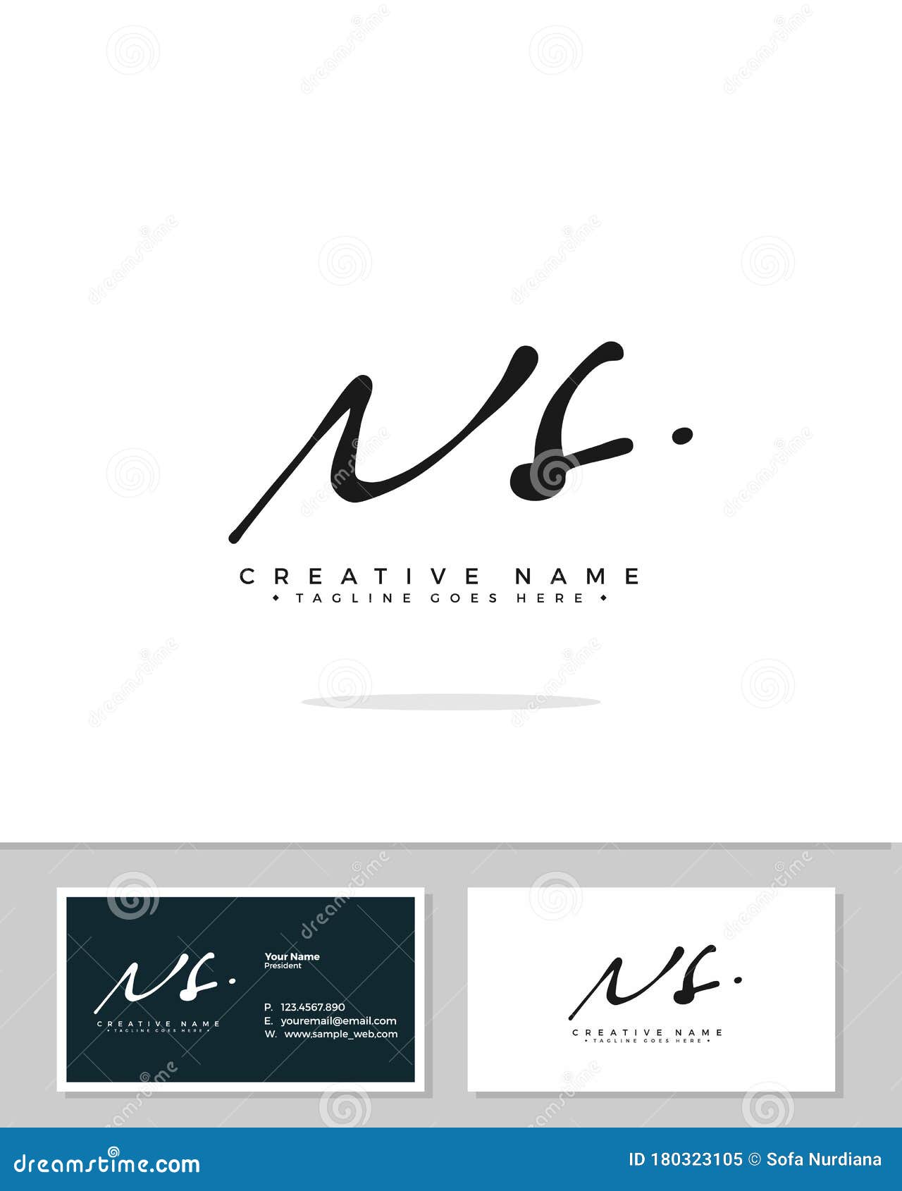 N S Ns Initial Logo Signature Vector Handwriting Concept Logo Stock Vector Illustration Of Font Paint