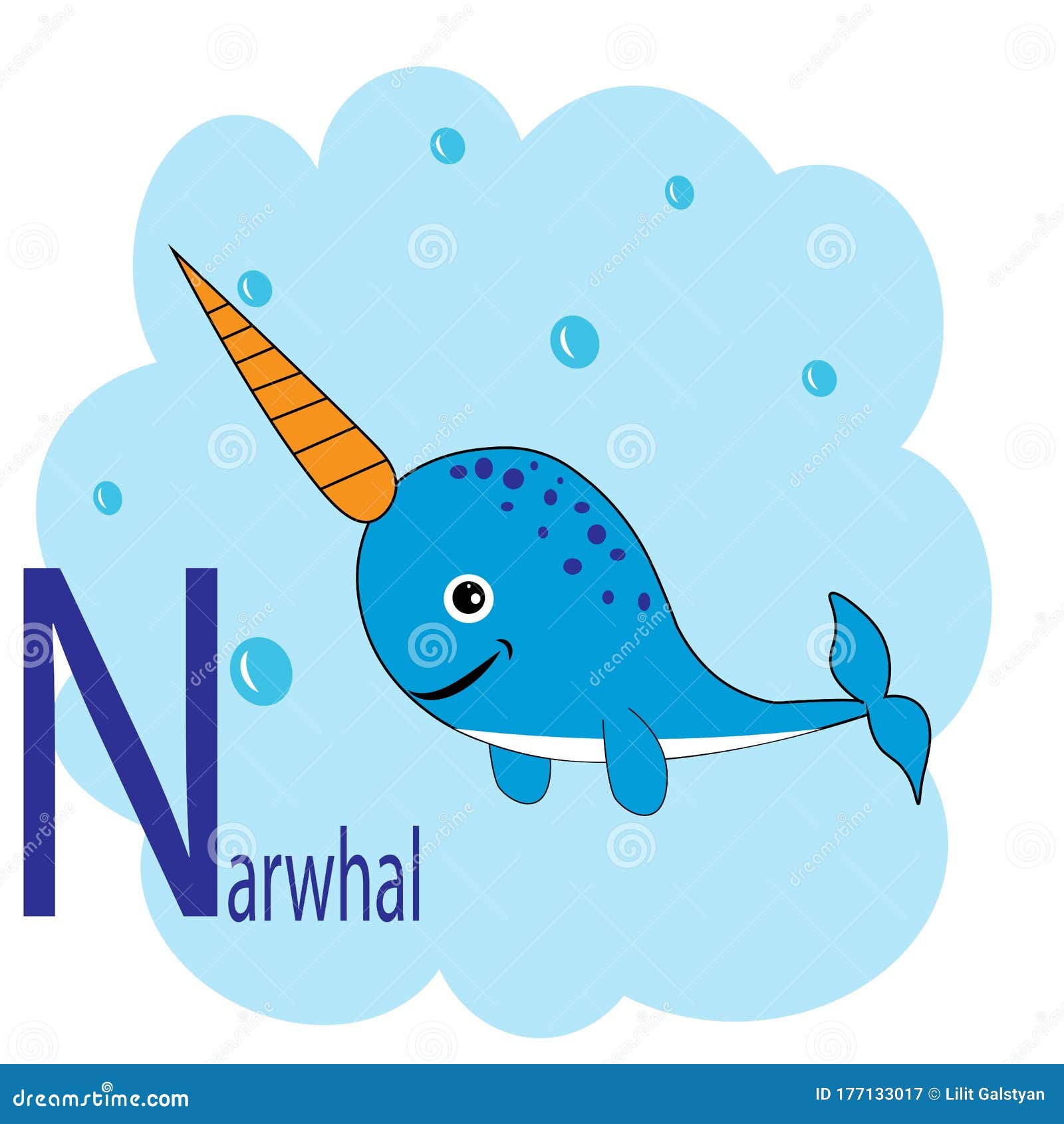 N Word for Narwhal Animal Alphabet Illustration Stock Vector - Illustration of marine, clipart: 177133017 N Word for Narwhal Animal Alphabet Illustration Stock Vector - Illustration of marine, clipart: 177133017