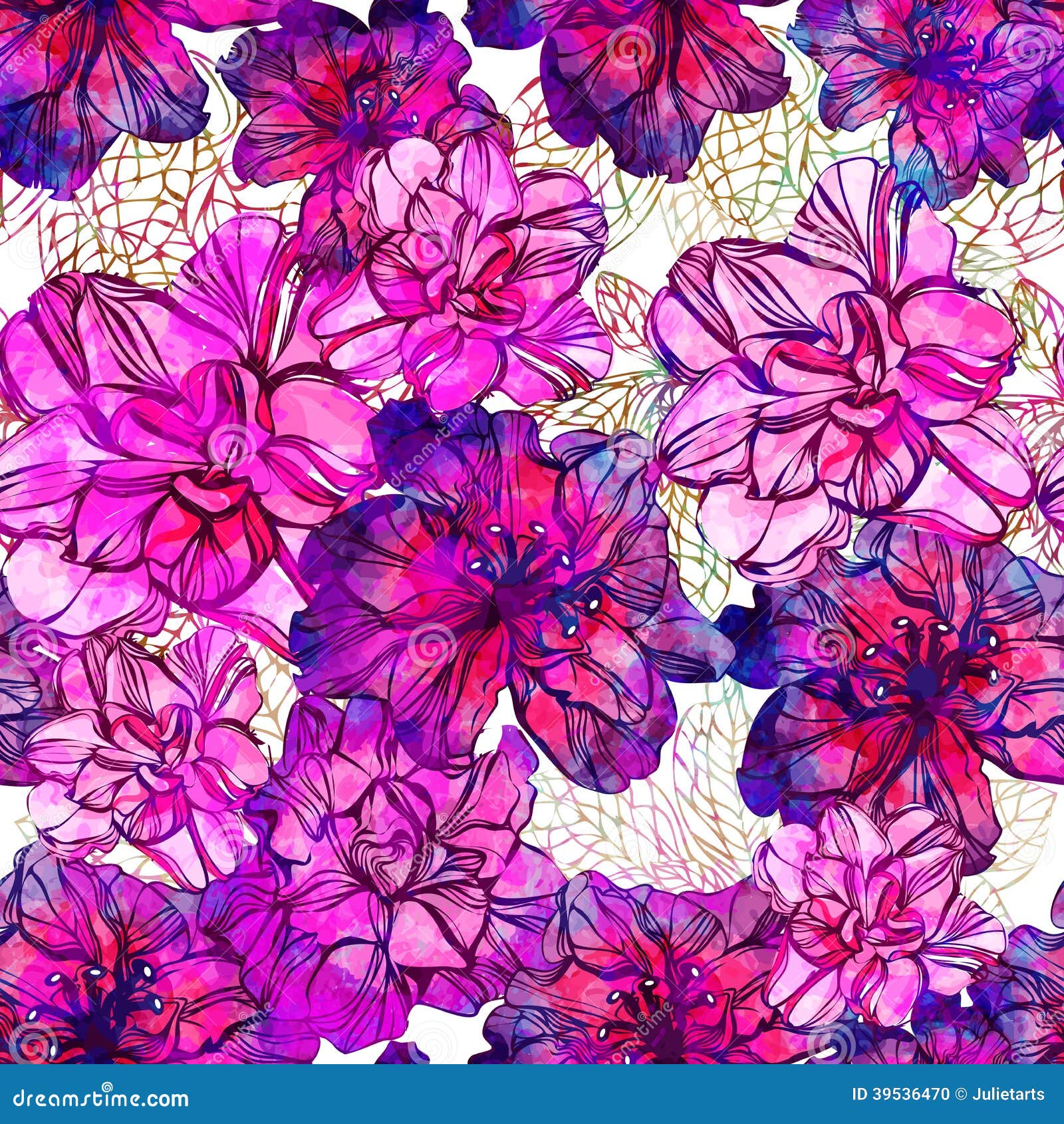 Naadloos abstract bloemenpatroon. Vector, EPS10