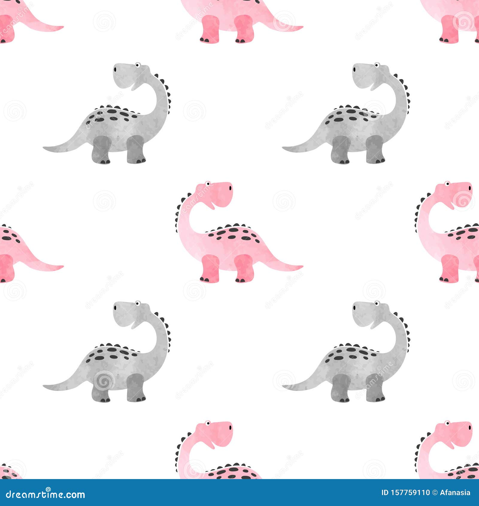 ruilen Broek Herrie Naadloos Schattig Dinosauruspatroon Vector Roze Dino Achtergrond Vector  Illustratie - Illustration of roze, leuk: 157759110