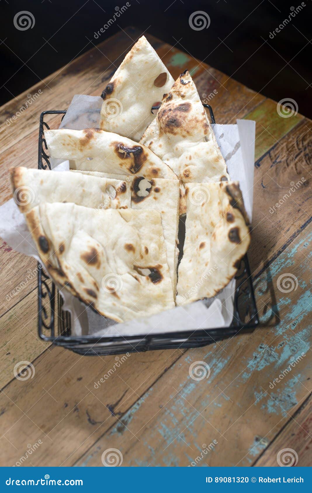 Naan Bread Basket Fresh Baked Stock Photo Image of people, cuisine