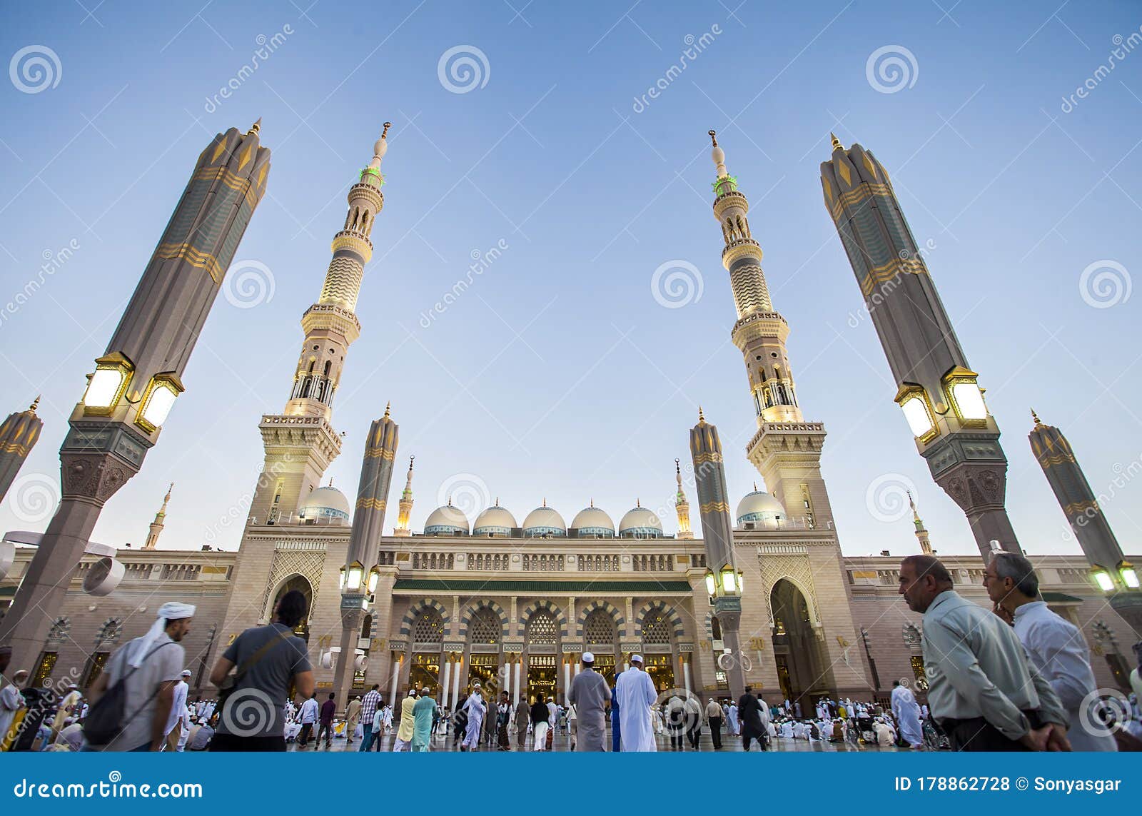  Nabawi Mosque  The Prophet Muhammad Mosque  Editorial Stock 
