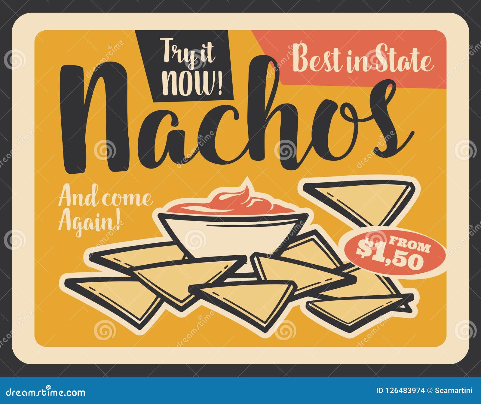 NACHOS Banner Sign NEW XXL Size Best Quality for the $$$$ Full Color Graphic 