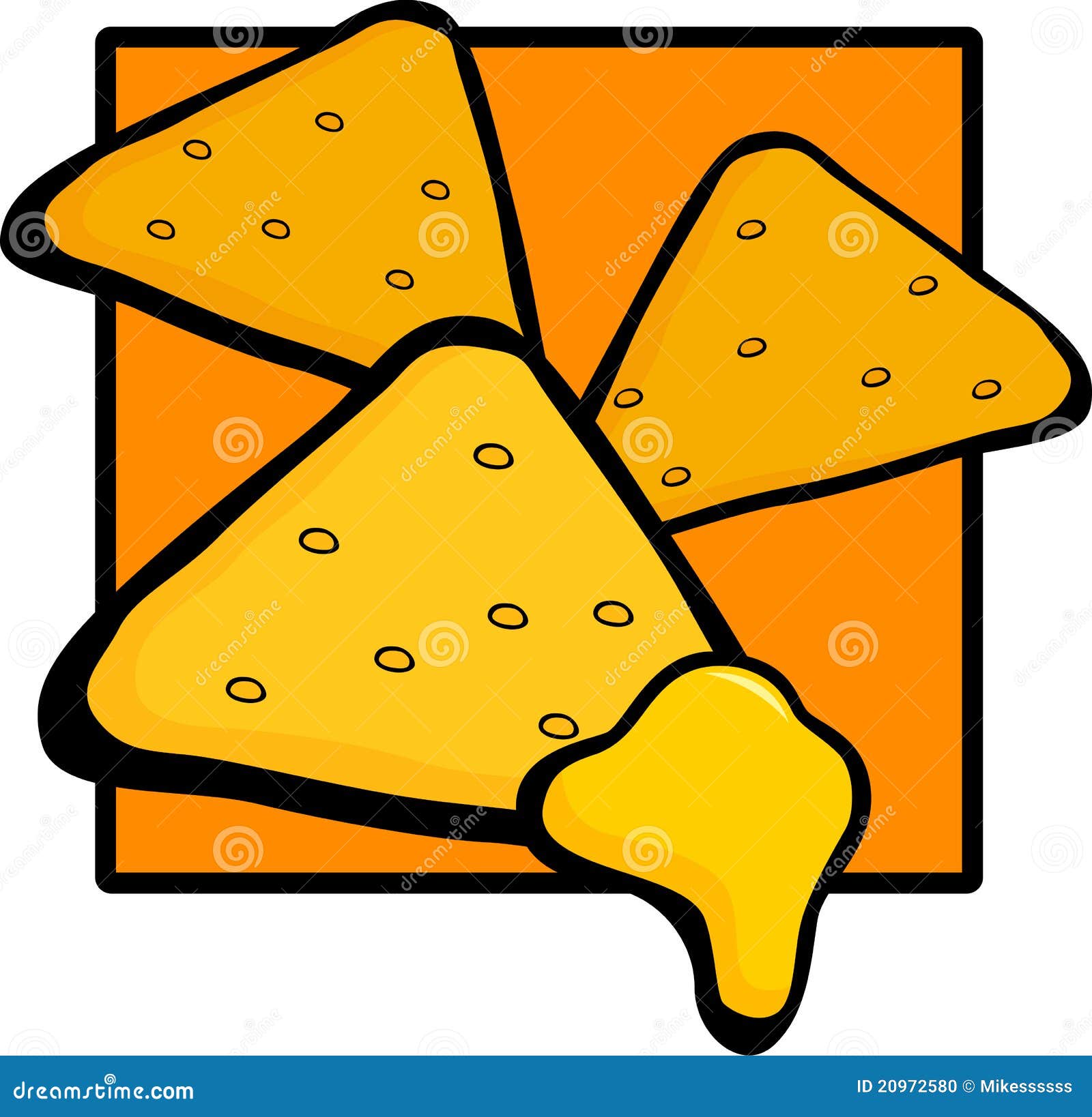 Nachos with cheese stock vector. Illustration of cheese 20972580