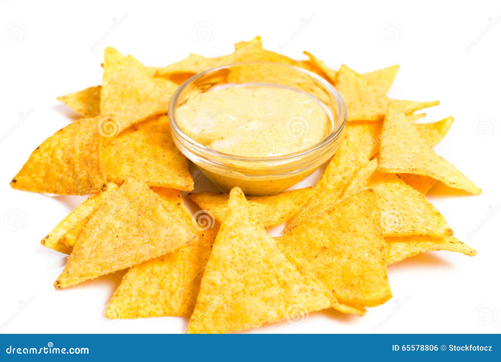 Nachos with cheese sauce stock photo. Image of food, pepper 65578806