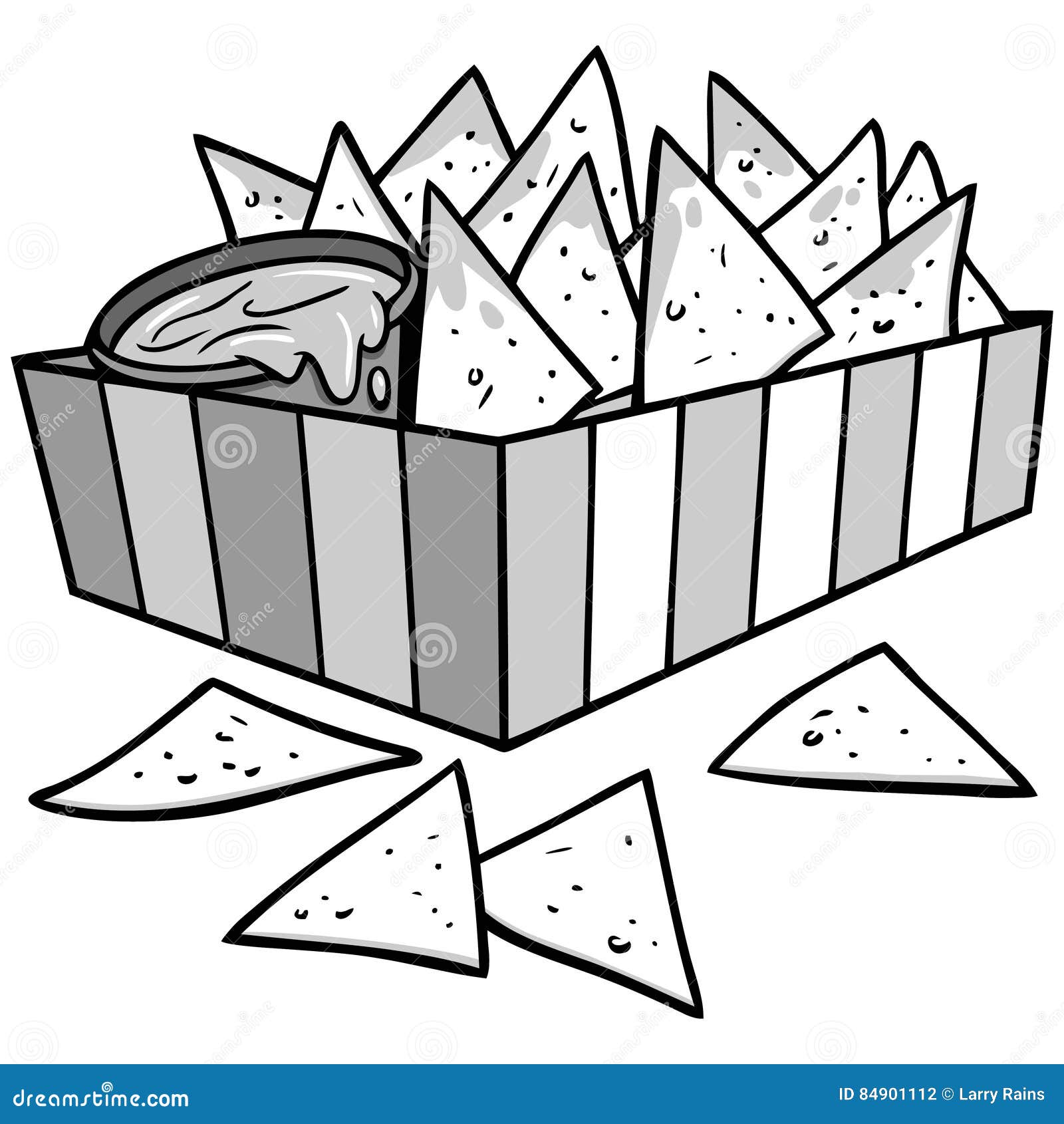 Download Nachos Illustration stock vector. Illustration of eating - 84901112