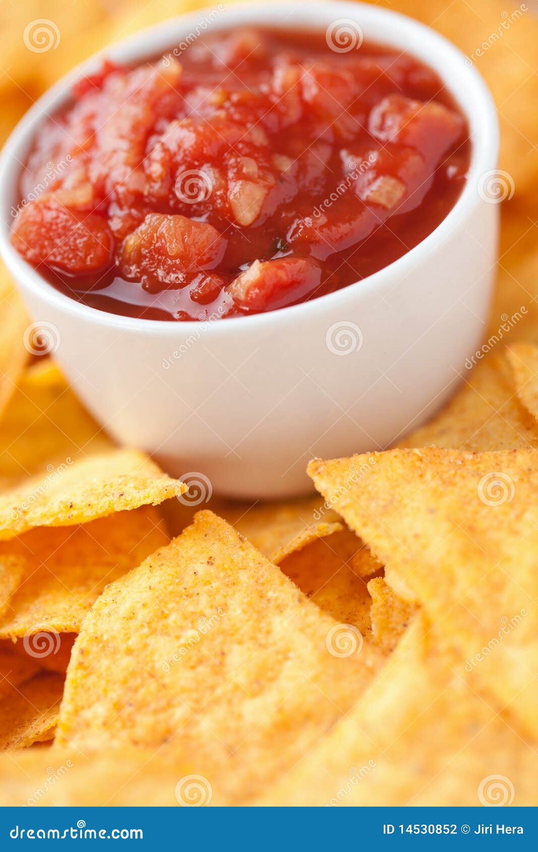 Nachos and tomato dip stock photo. Image of chips, crunchy 14530852