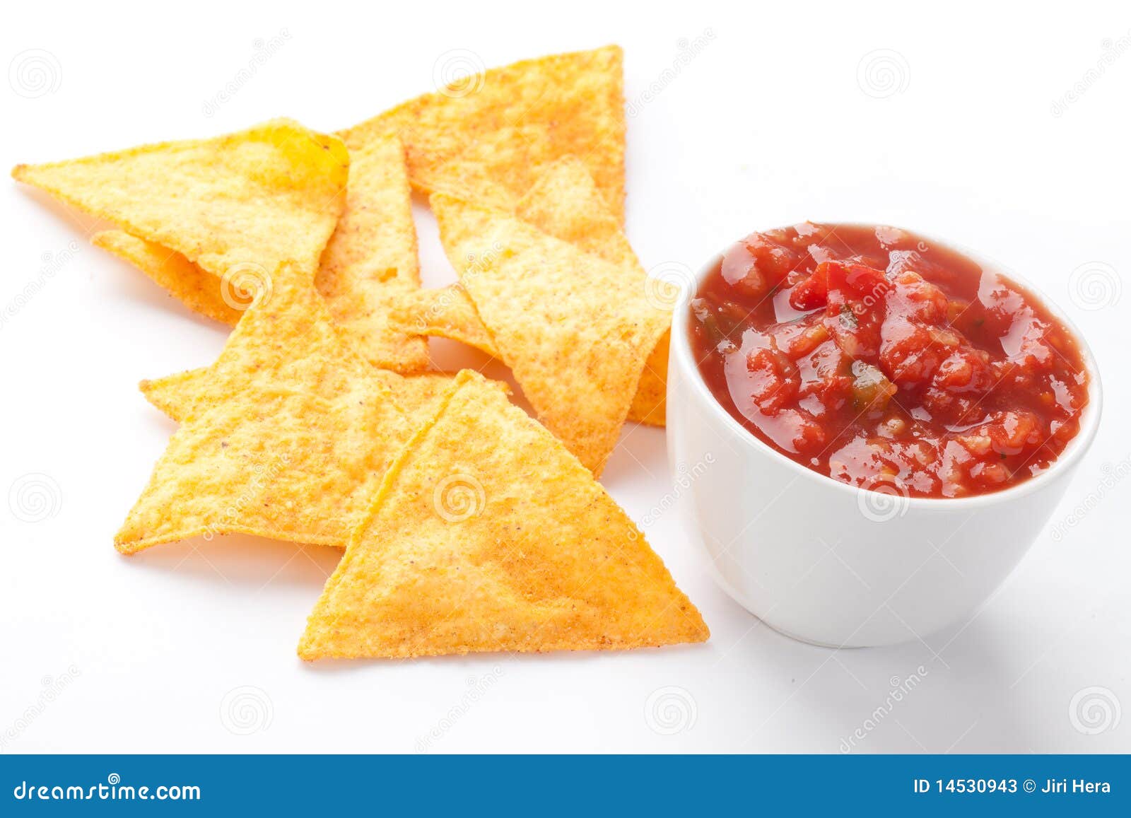 Nachos and tomato dip stock image. Image of potato, salty 14530943