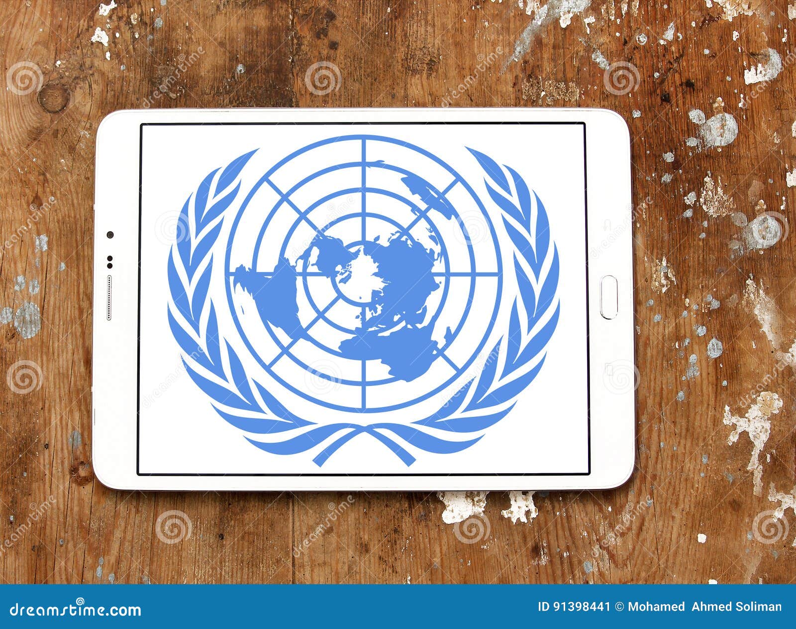 Naciones Unidas, Emblema Del Logotipo De La O.N.U Foto editorial - Imagen de  muestra, unido: 91398441