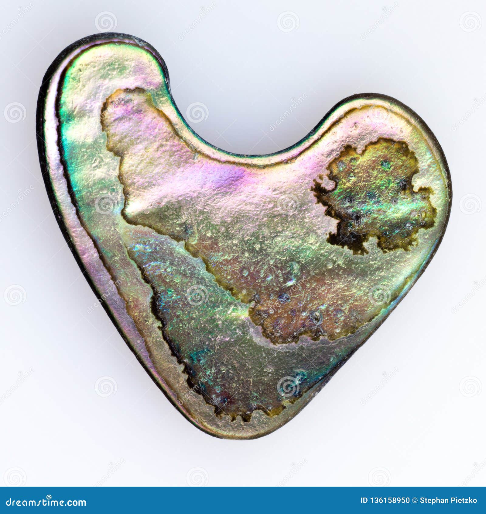 nacre mother-of-pearl abalone d like a heart