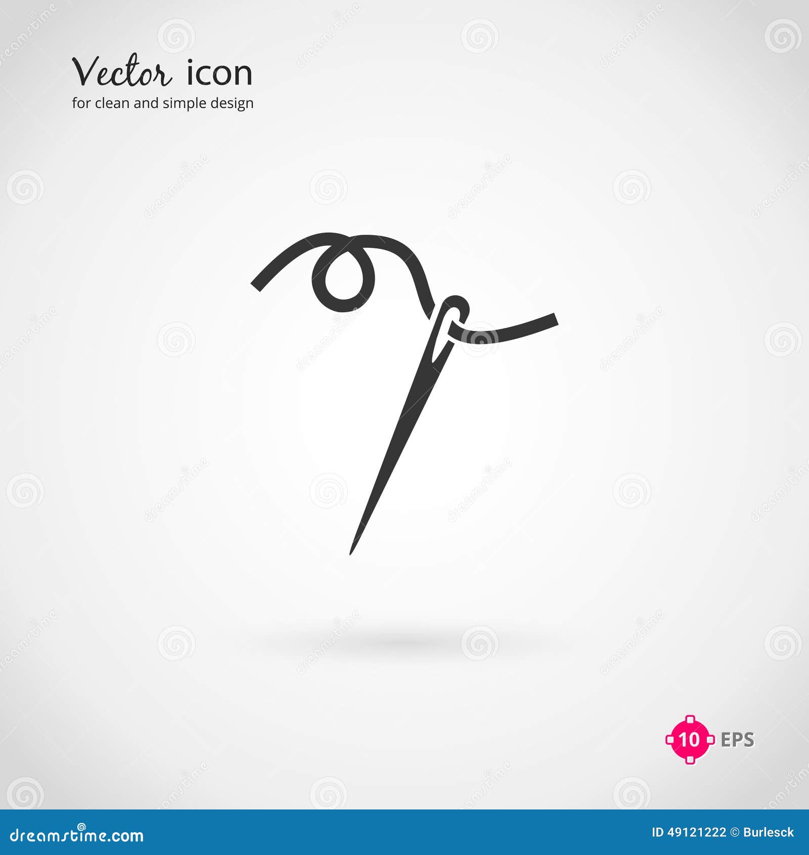 Nadel und Threadikone vektor abbildung. Illustration von