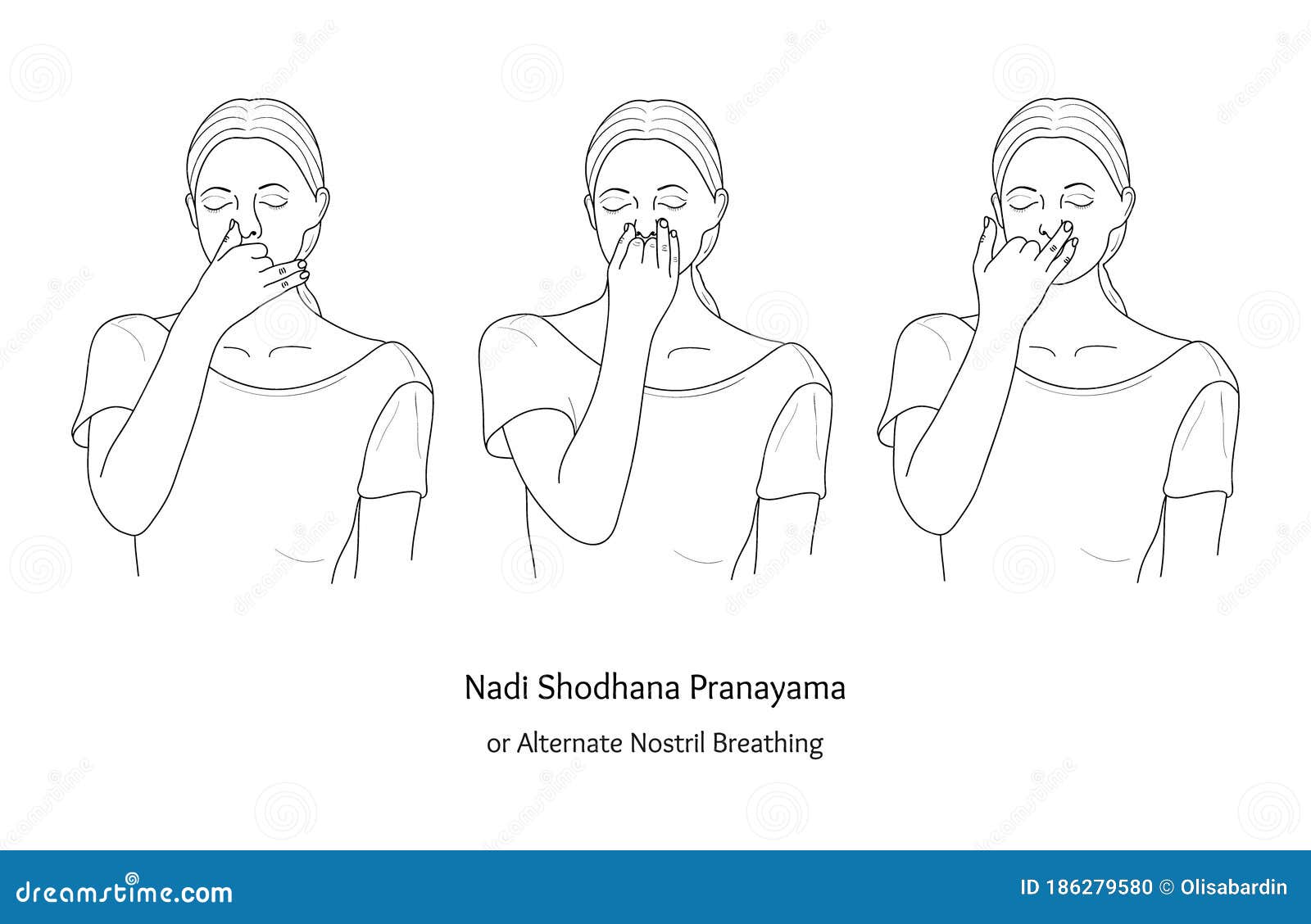 nadi shodhana pranayama or alternate nostril breathing. 