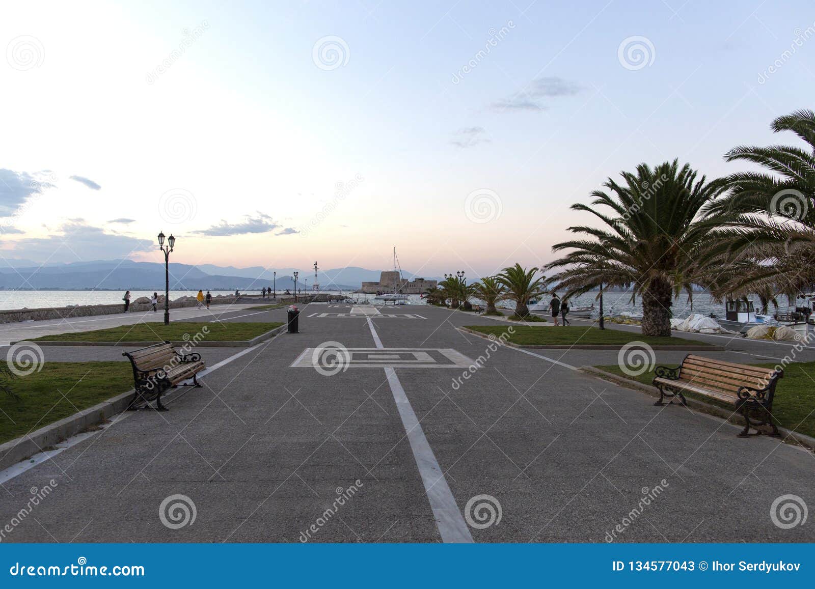 nafplio city in greece. view to old city of nafplio, peloponnese, greece -immagine