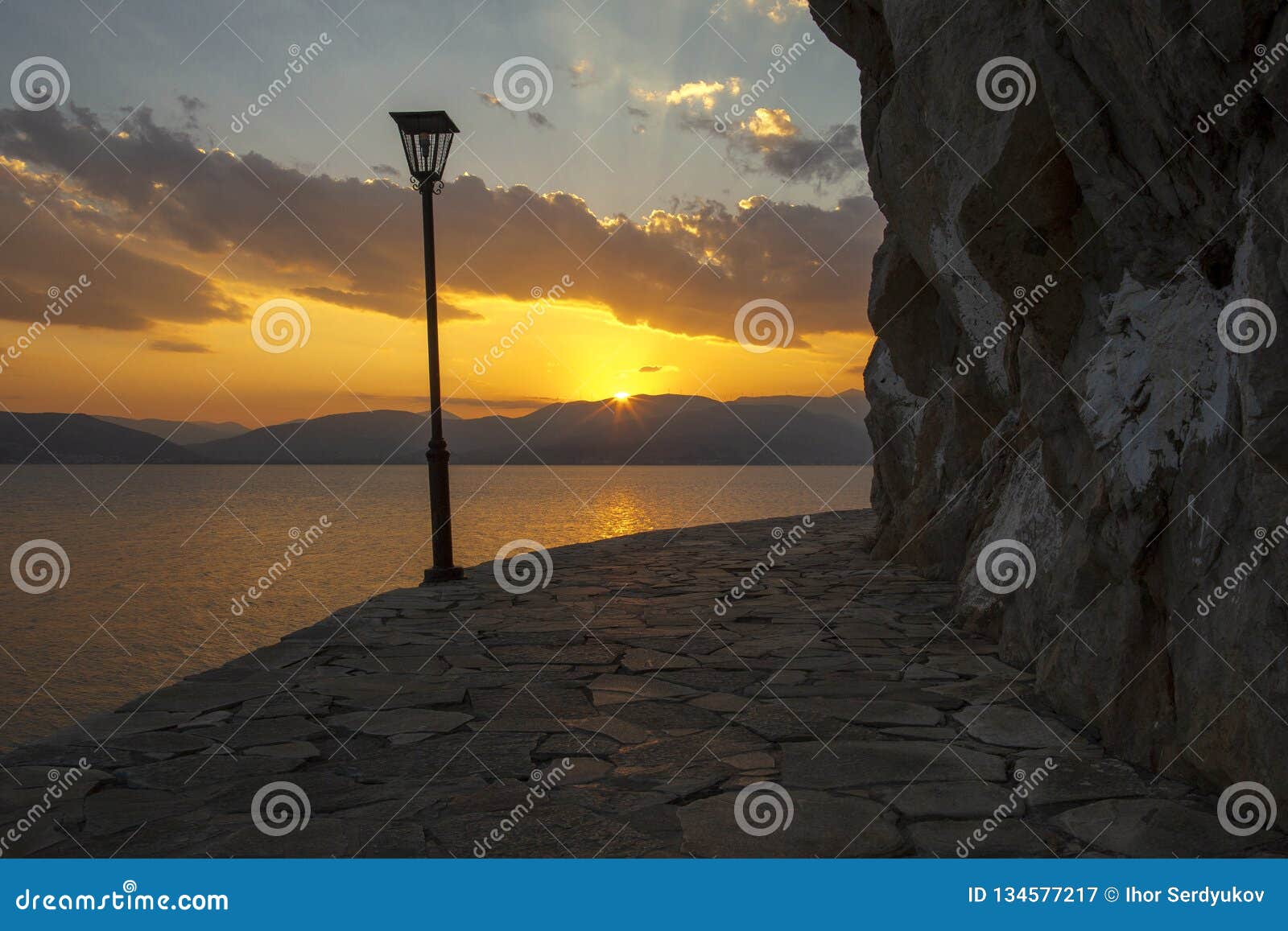 nafplio city in greece. view to old city of nafplio, peloponnese, greece -immagine