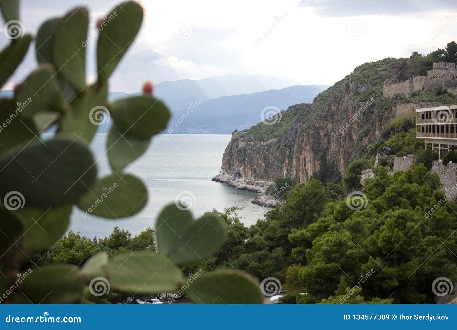 nafplio city in greece. view to old city of nafplio, peloponnese, greece -immagine