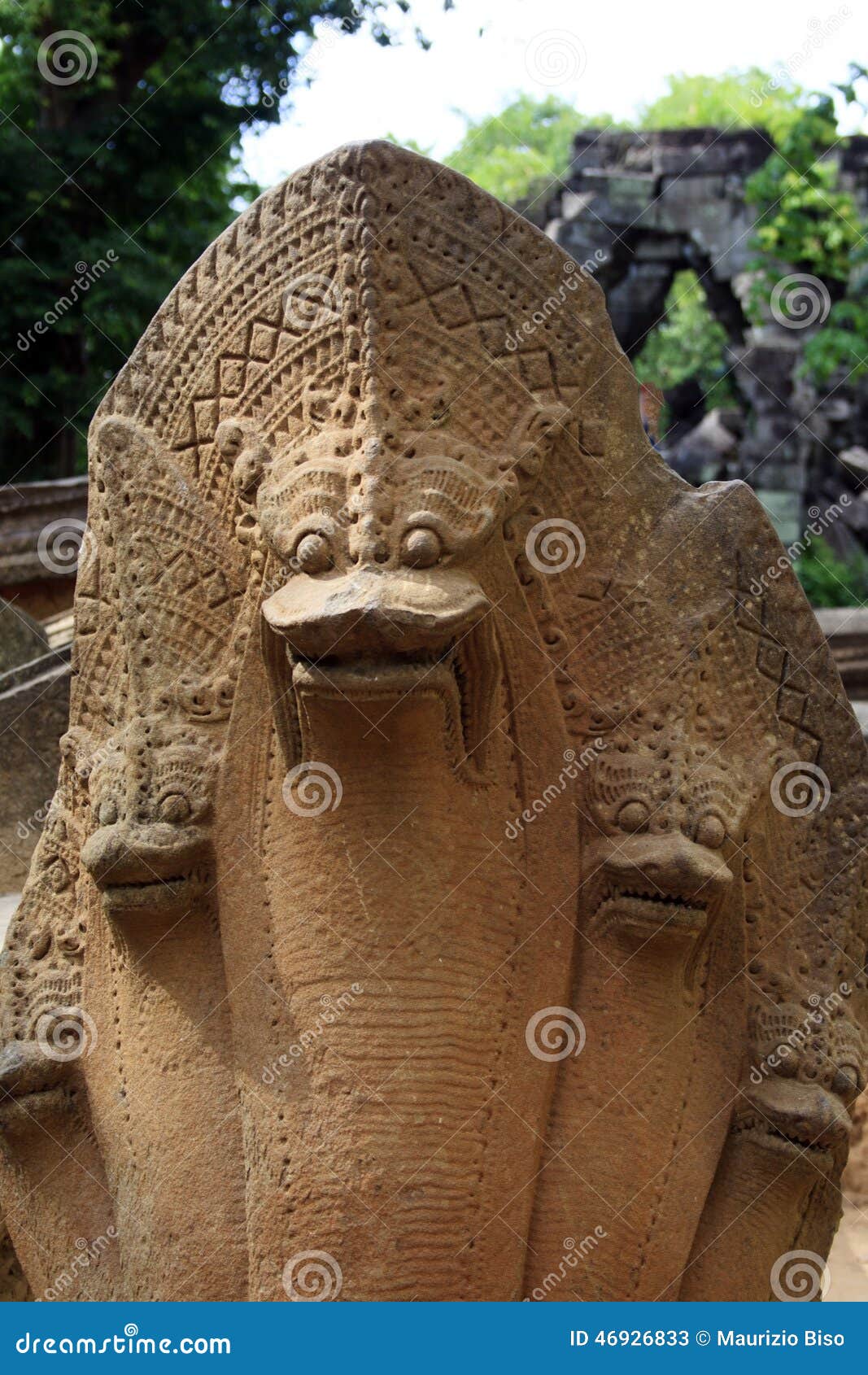 Naga stone statue stock image. Image of khmer, built 46926833