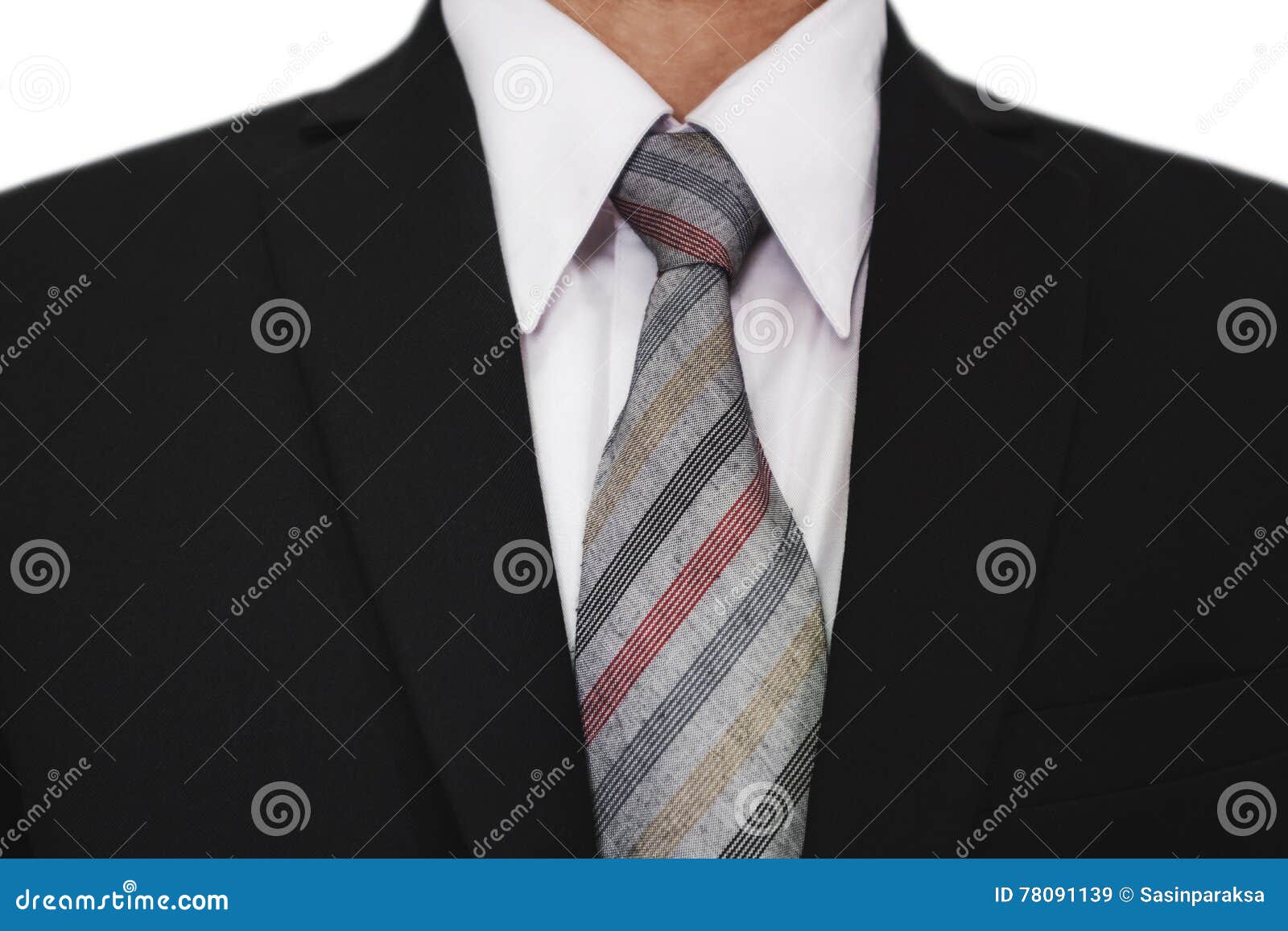 Nahaufnahme Des Geschaftsmannes Schwarzen Anzug Mit Einer Grauen Bindung Weisses Hemd Tragend Stockbild Bild Von Nahaufnahme Schwarzen