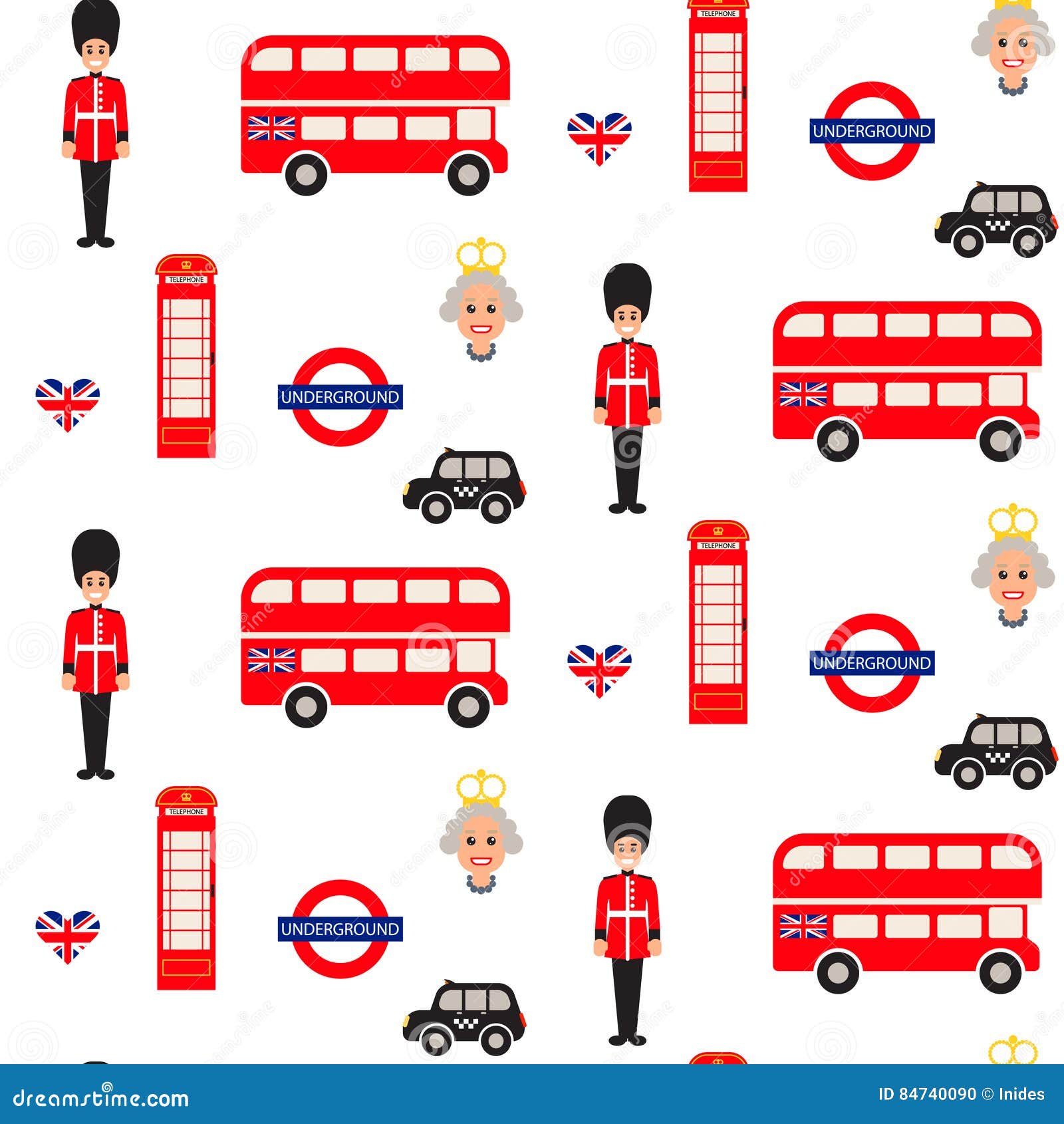 Nahtloses Muster Des England-Symbolvektors Redaktionelles Bild