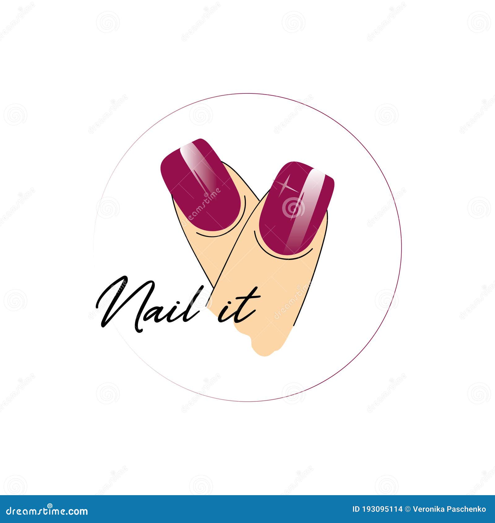 Vector logo template for nail art studio. Stock Vector by ©Keron 426161960