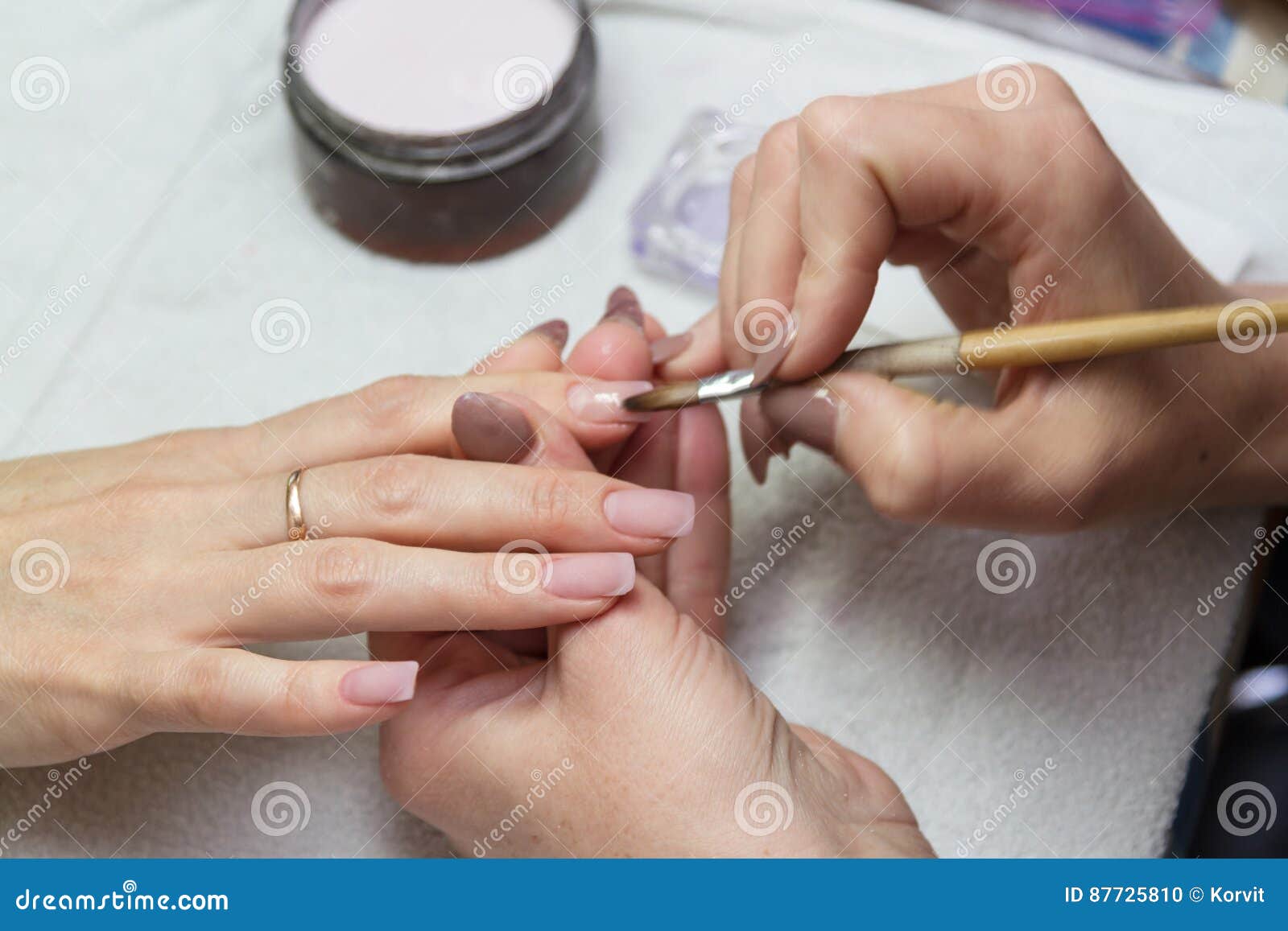 Nail acrylic coating stock photo. Image of escalating 87725810