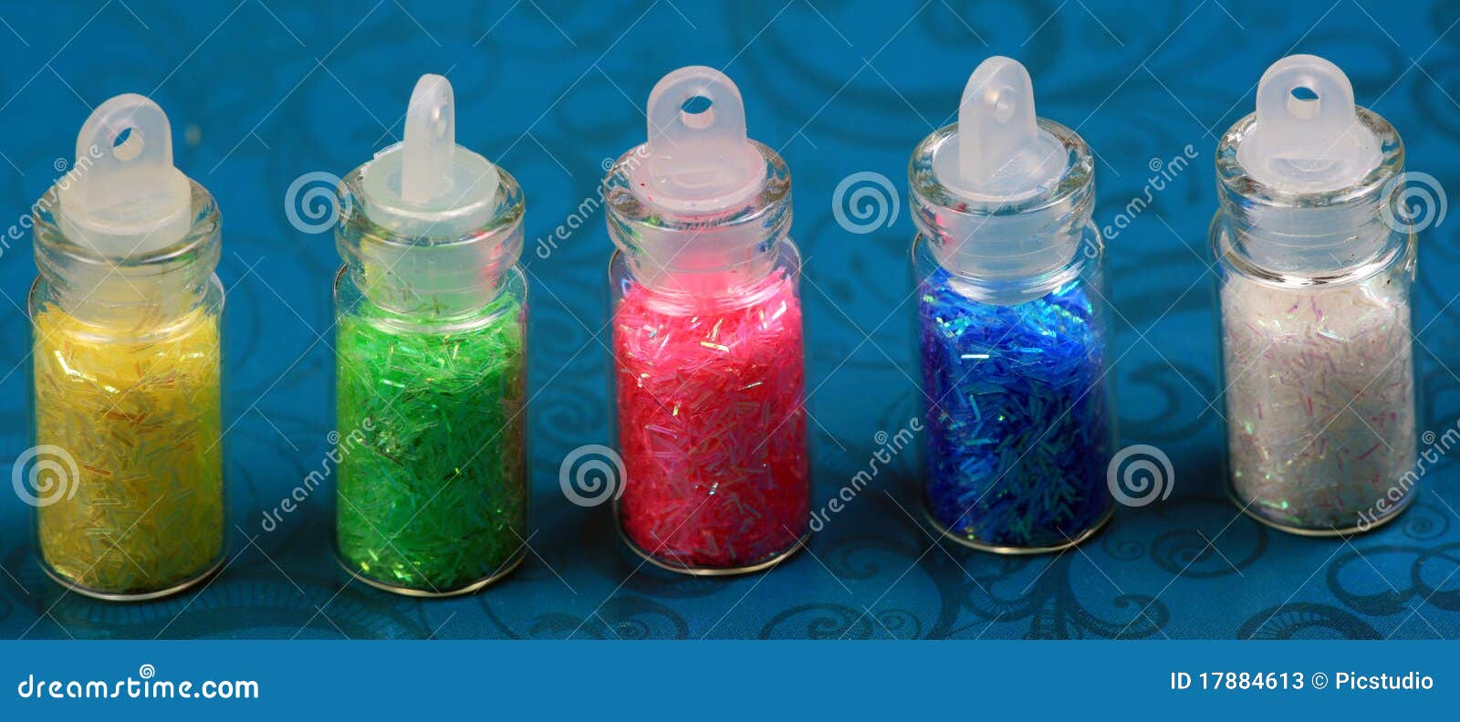 Nail art glitter bottles stock image. Image of glass 17884613