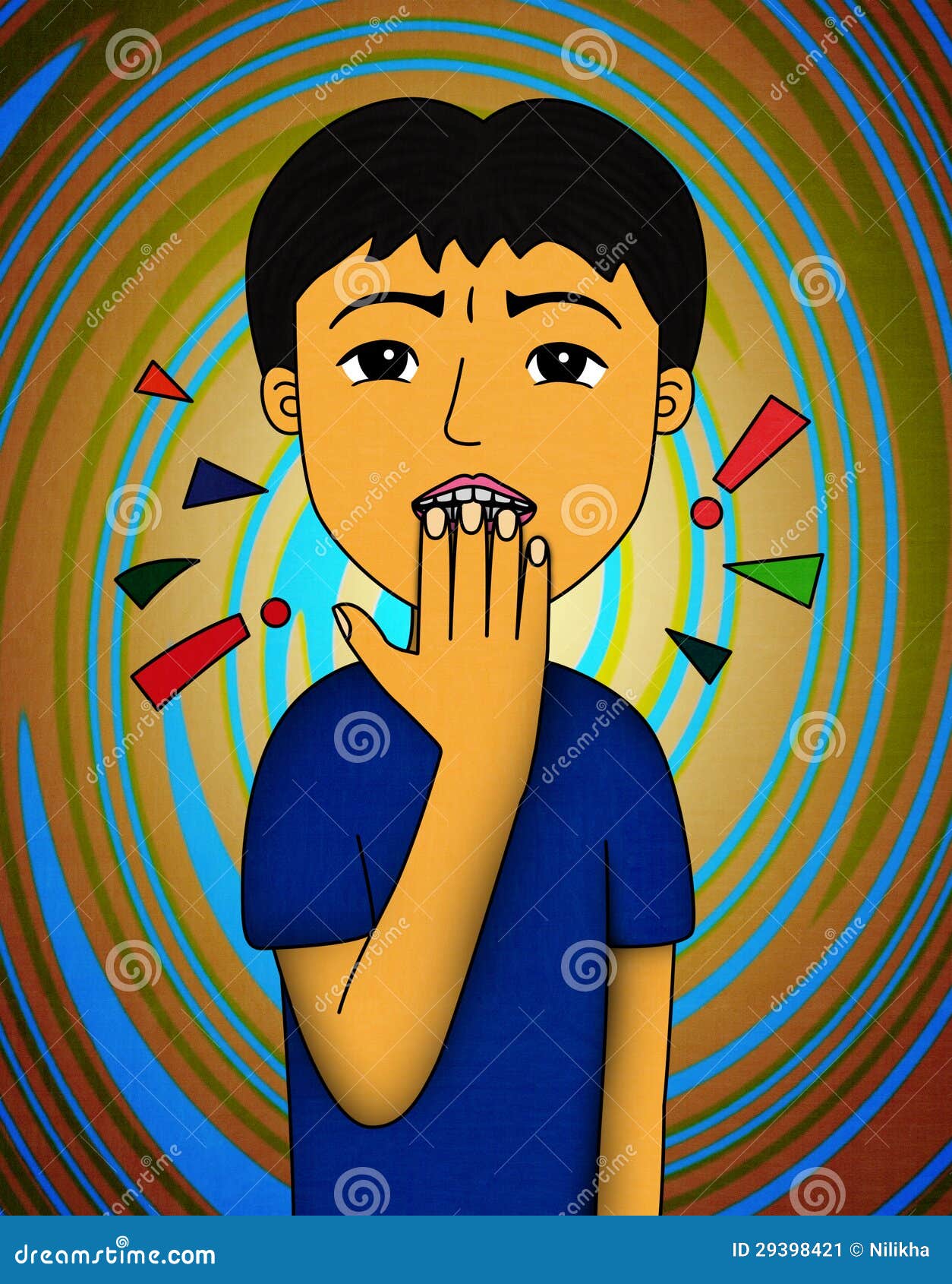 Nail bite stock illustration. Illustration of bite, biting 29398421